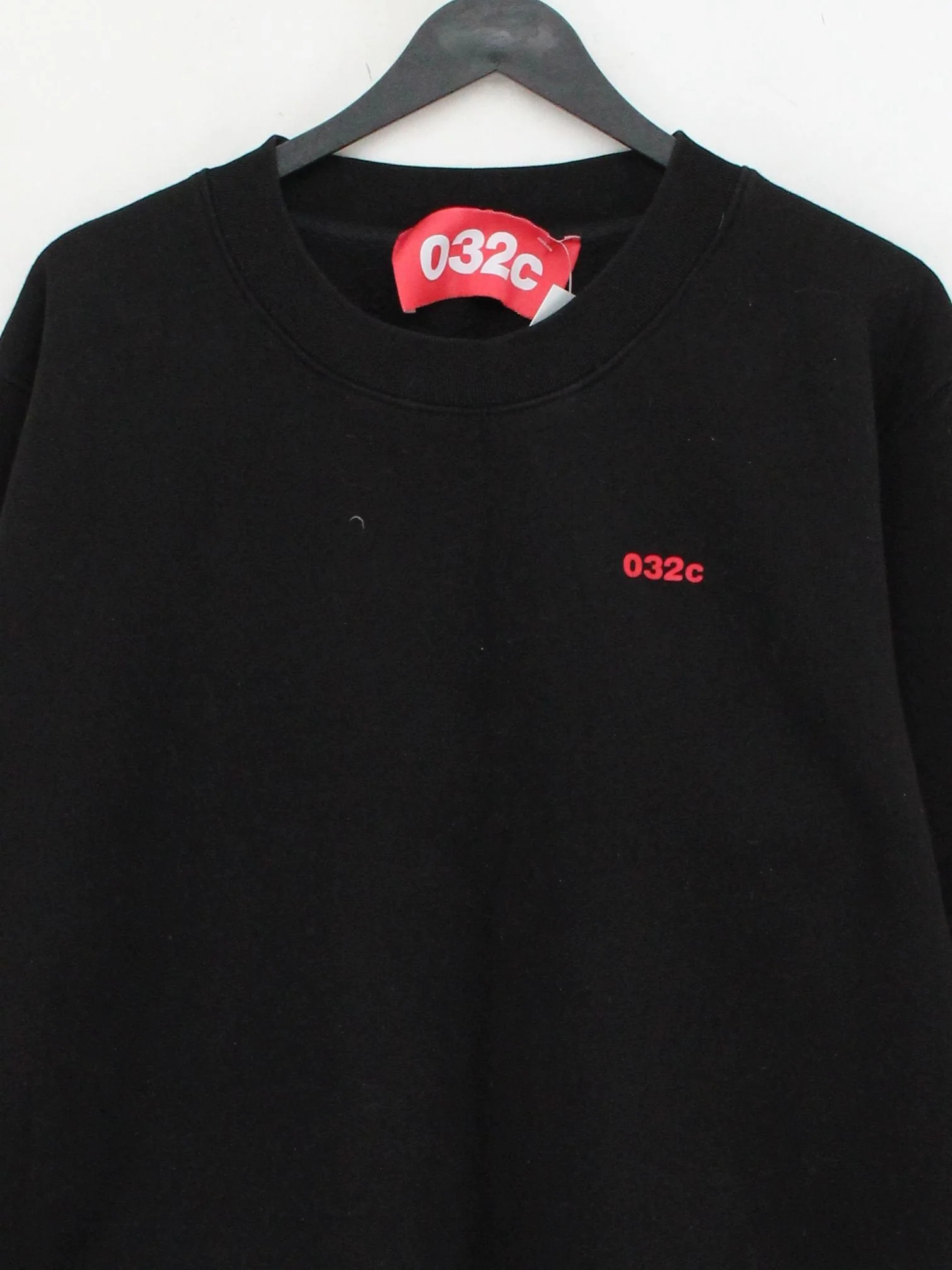 032C Men's Hoodie M Black Graphic Cotton with Polyester Pullover - Image 3