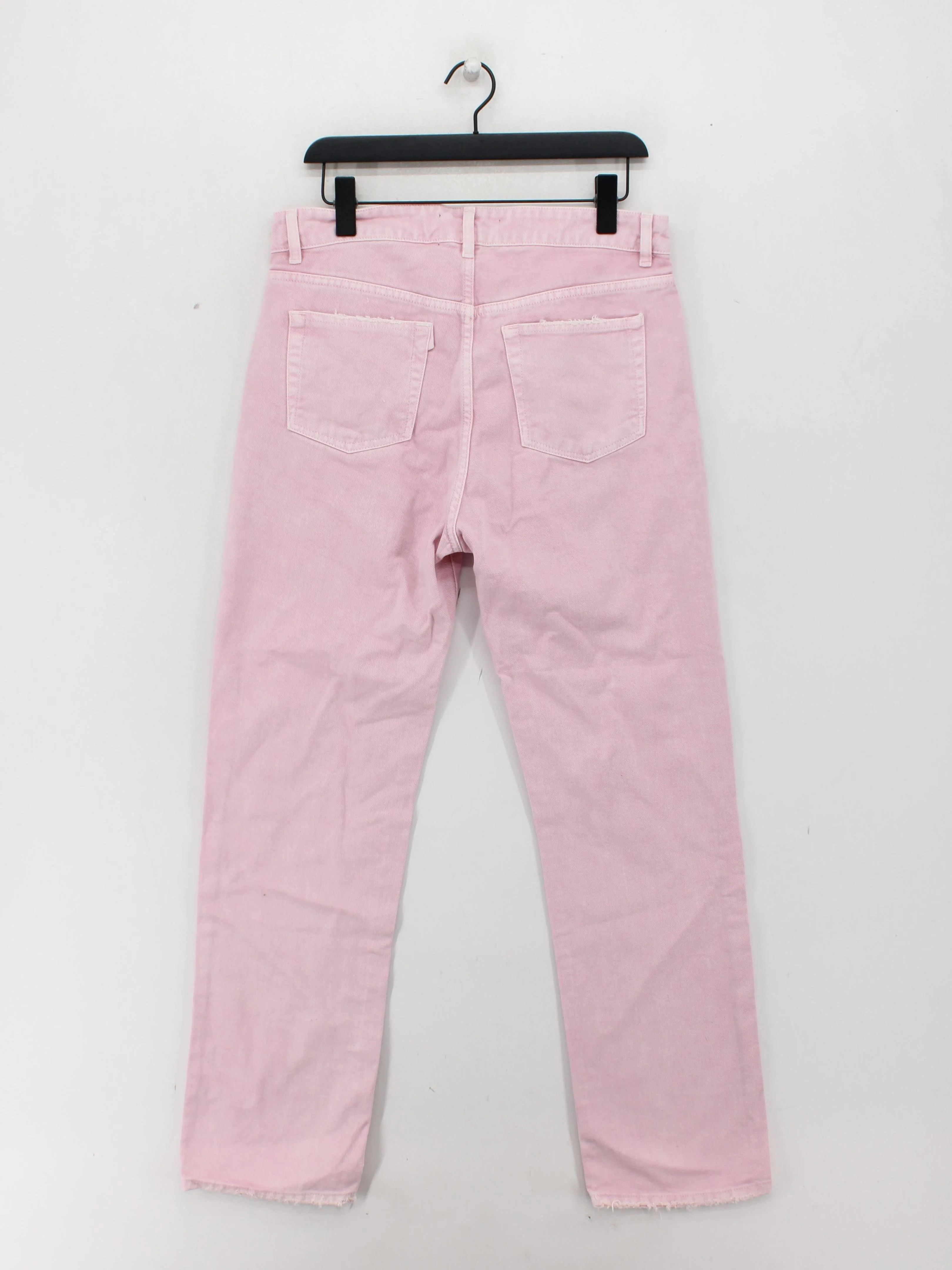 3x1 Women's Jeans W 32 in Pink 100% Cotton Straight - Image 2