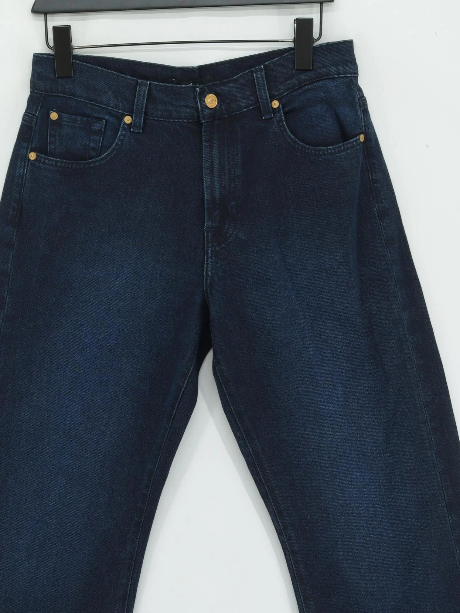 7 For All Mankind Men's Jeans W 28 in Blue Cotton with Elastane Straight - Image 3