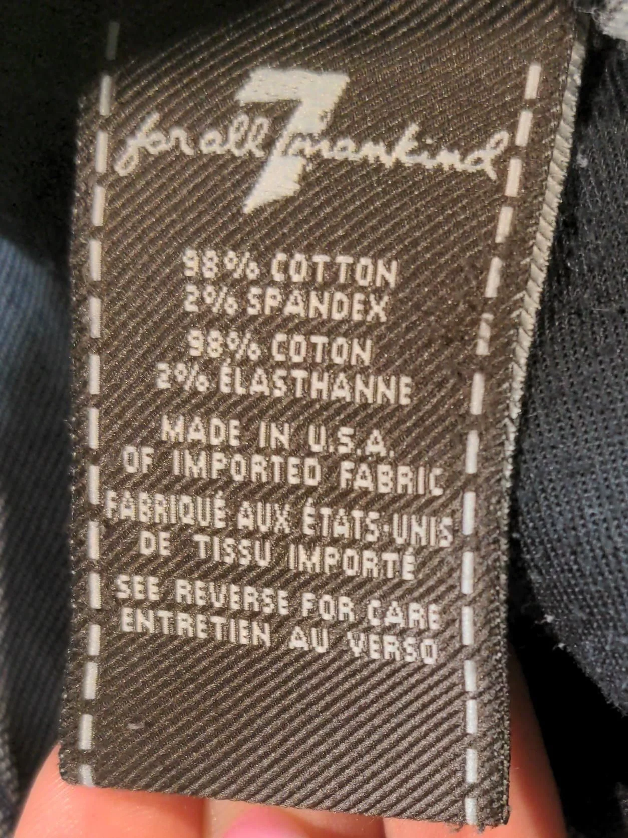 7 For All Mankind Men's Jeans W 30 in Blue Cotton with Spandex Straight - Image 7