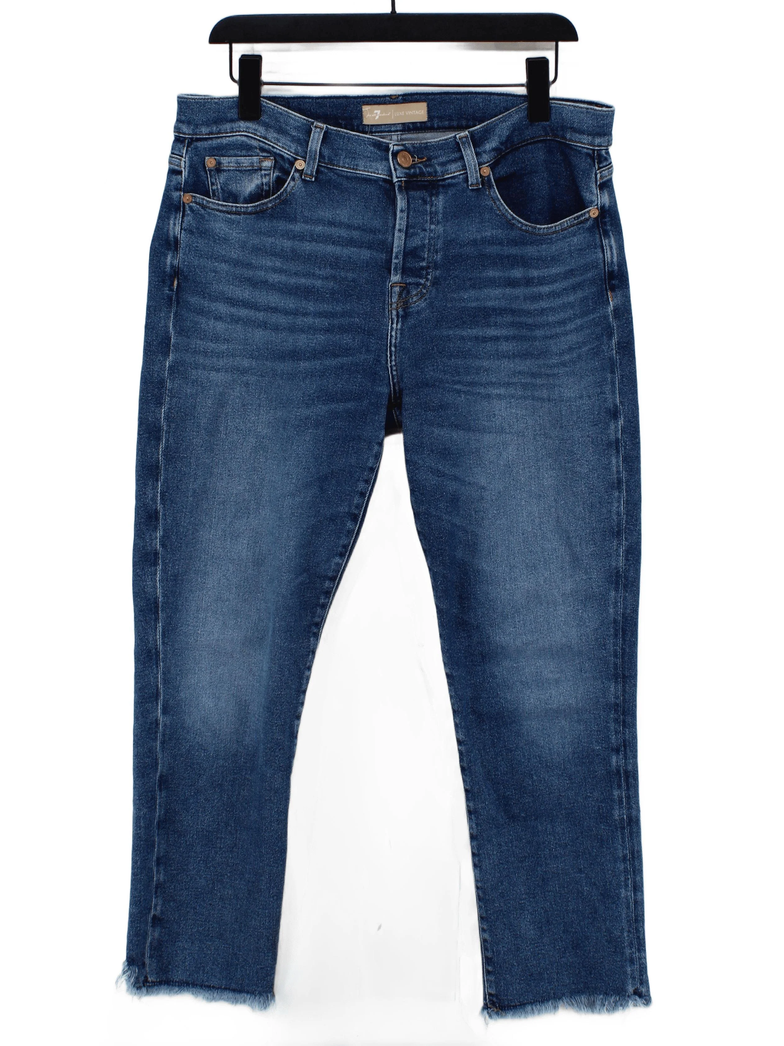 7 For All Mankind Women's Jeans M Blue Cotton