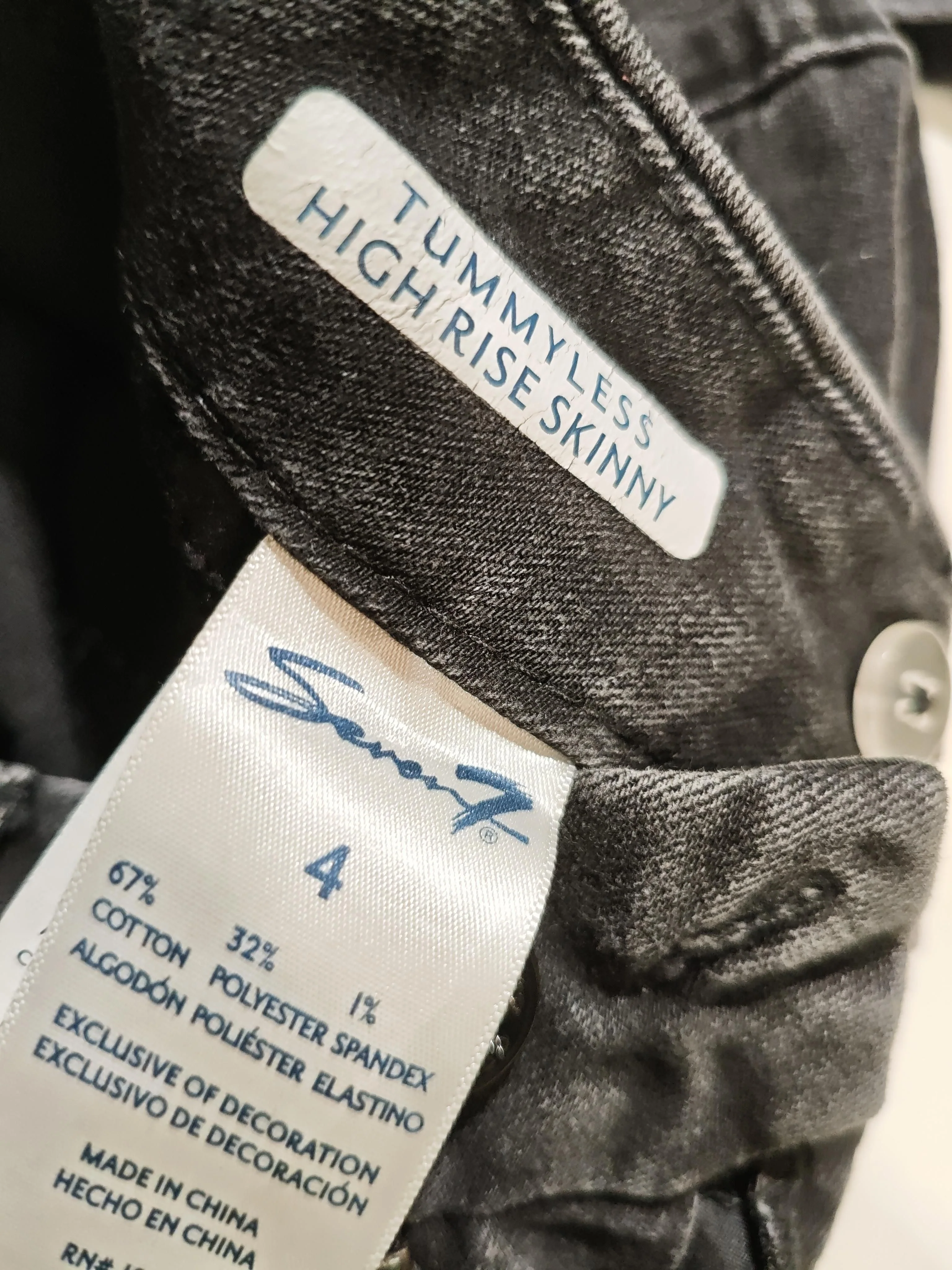 7 For All Mankind Women's Jeans UK 8 Black Cotton with Polyester, Spandex Skinny - Image 6