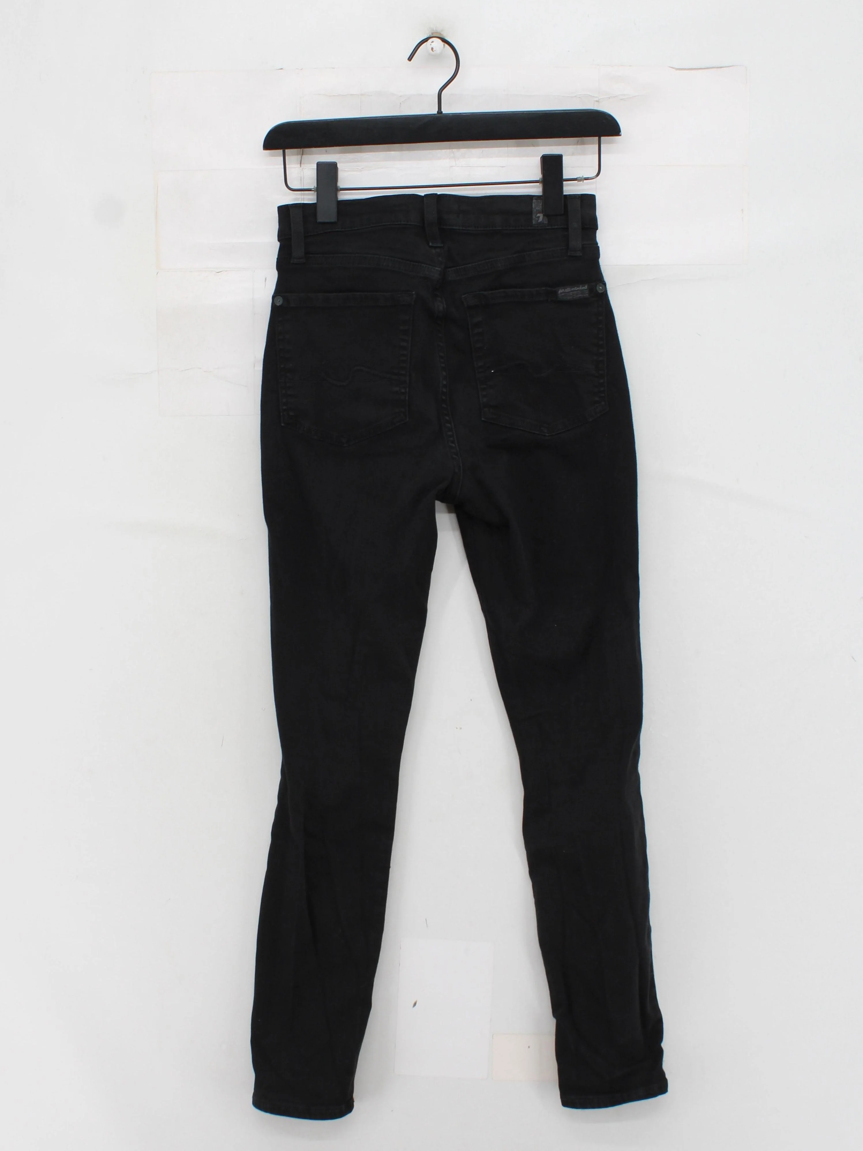 7 For All Mankind Women's Jeans W 26 in Black 100% Other Skinny - Image 2