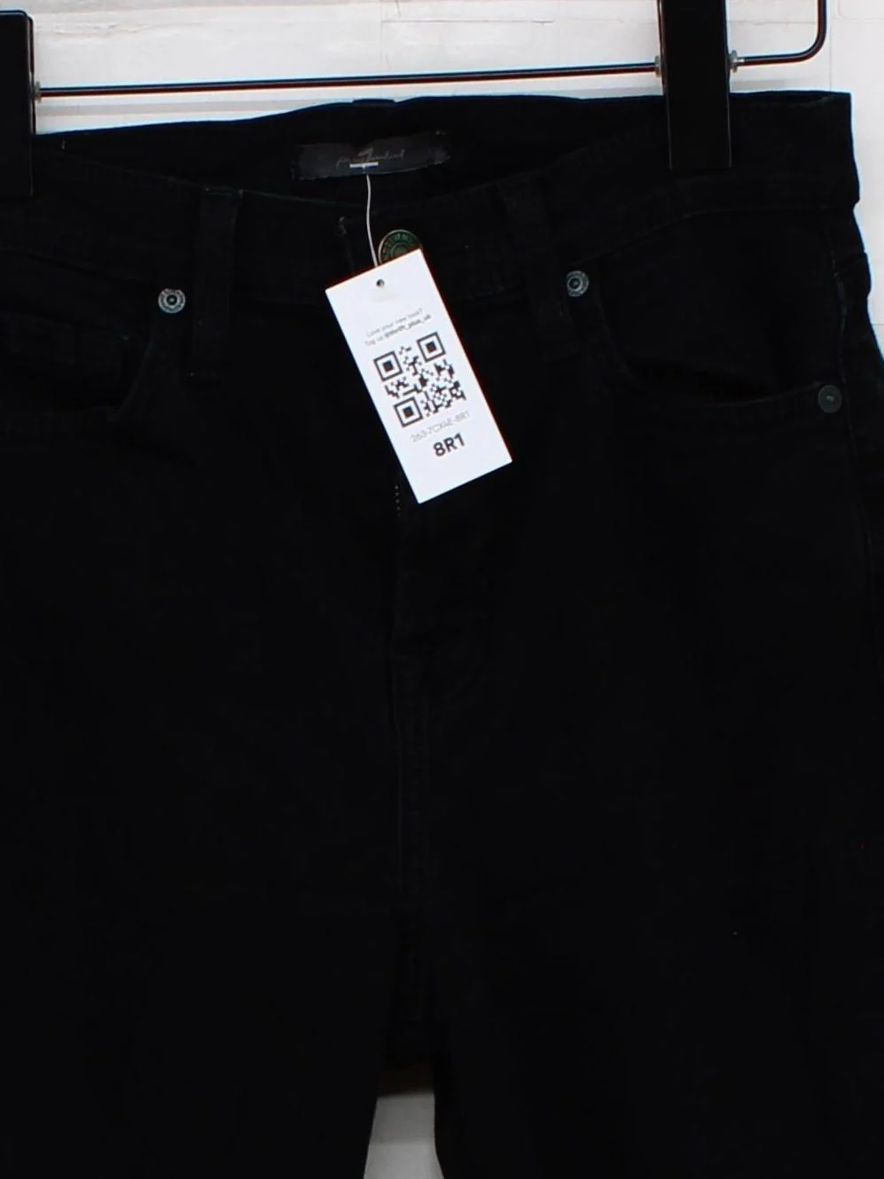 7 For All Mankind Women's Jeans W 26 in Black 100% Other Skinny - Image 3