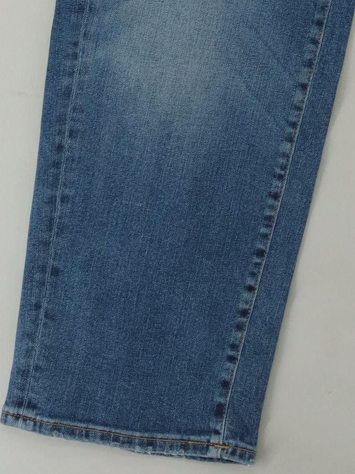7 For All Mankind Women's Jeans W 26 in Blue Cotton with Polyester Mom - Image 4