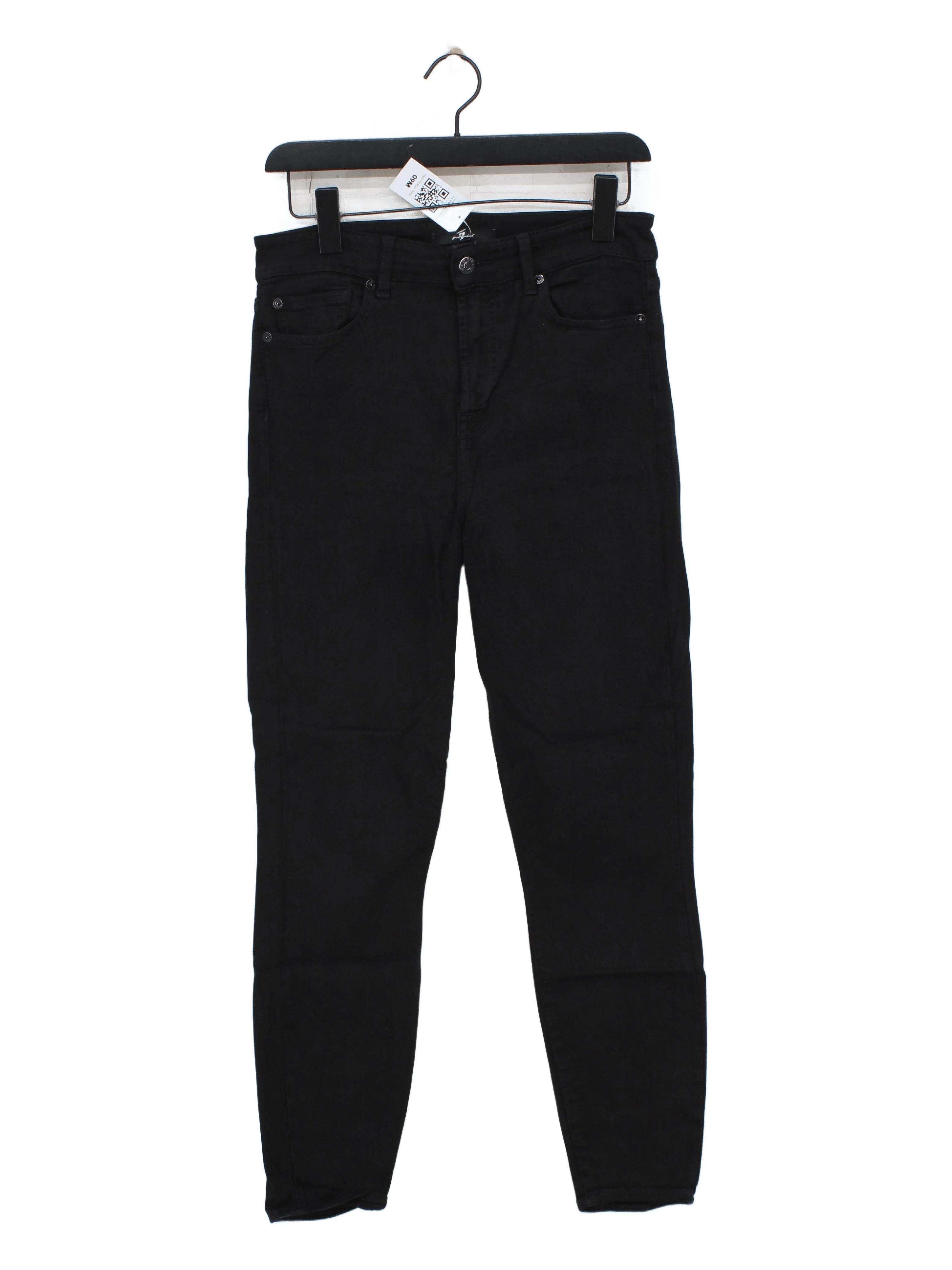 7 For All Mankind Women's Jeans W 28 in Black Cotton