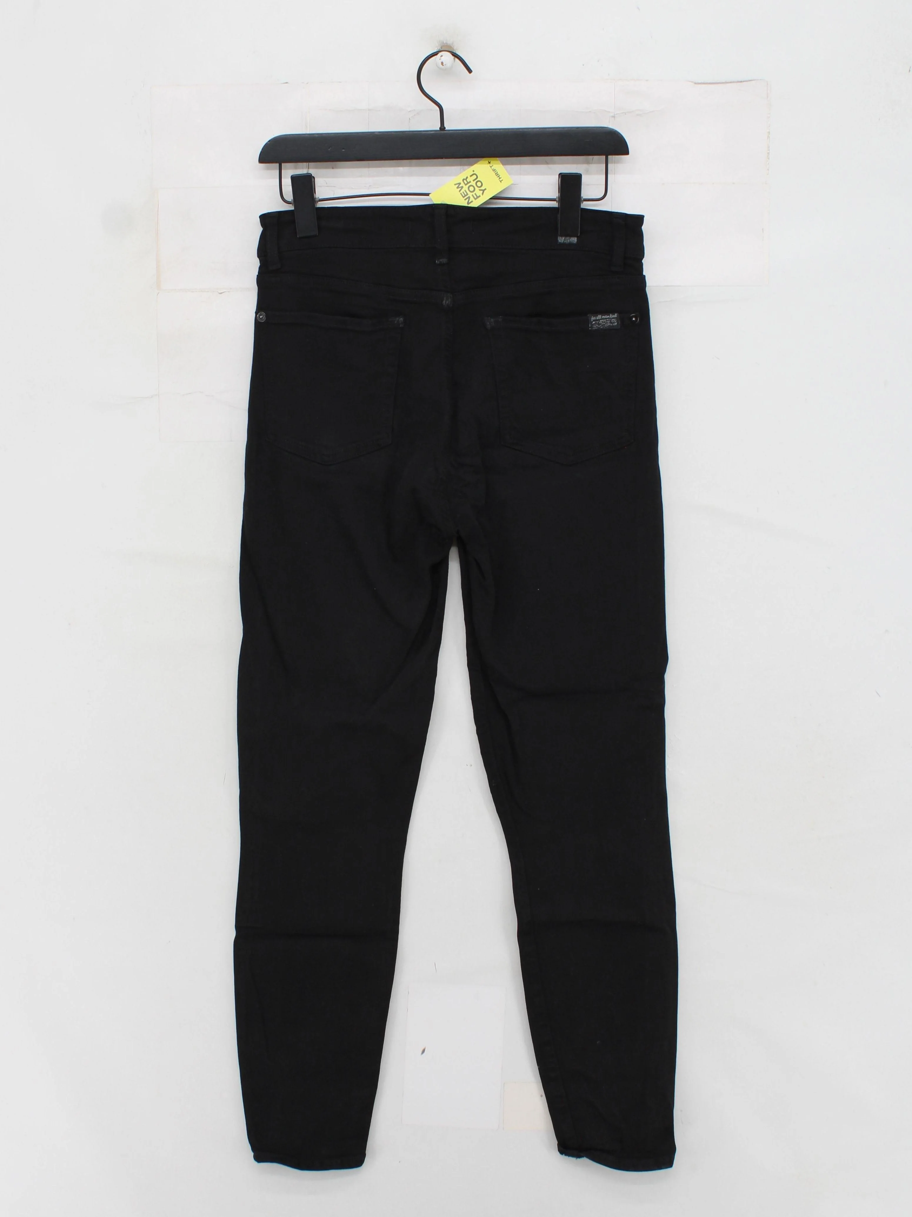 7 For All Mankind Women's Jeans W 28 in Black Cotton - Image 2