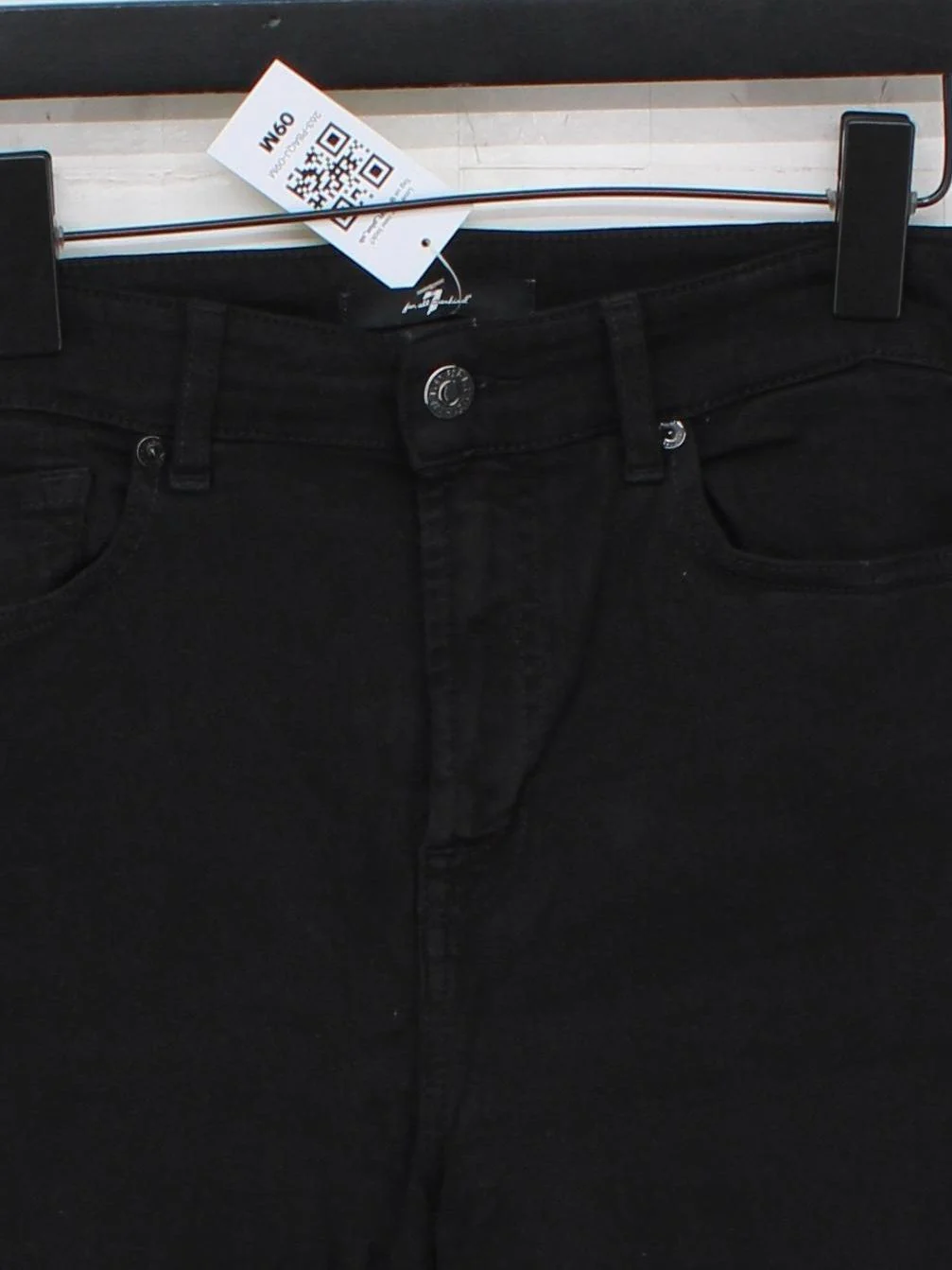 7 For All Mankind Women's Jeans W 28 in Black Cotton - Image 3