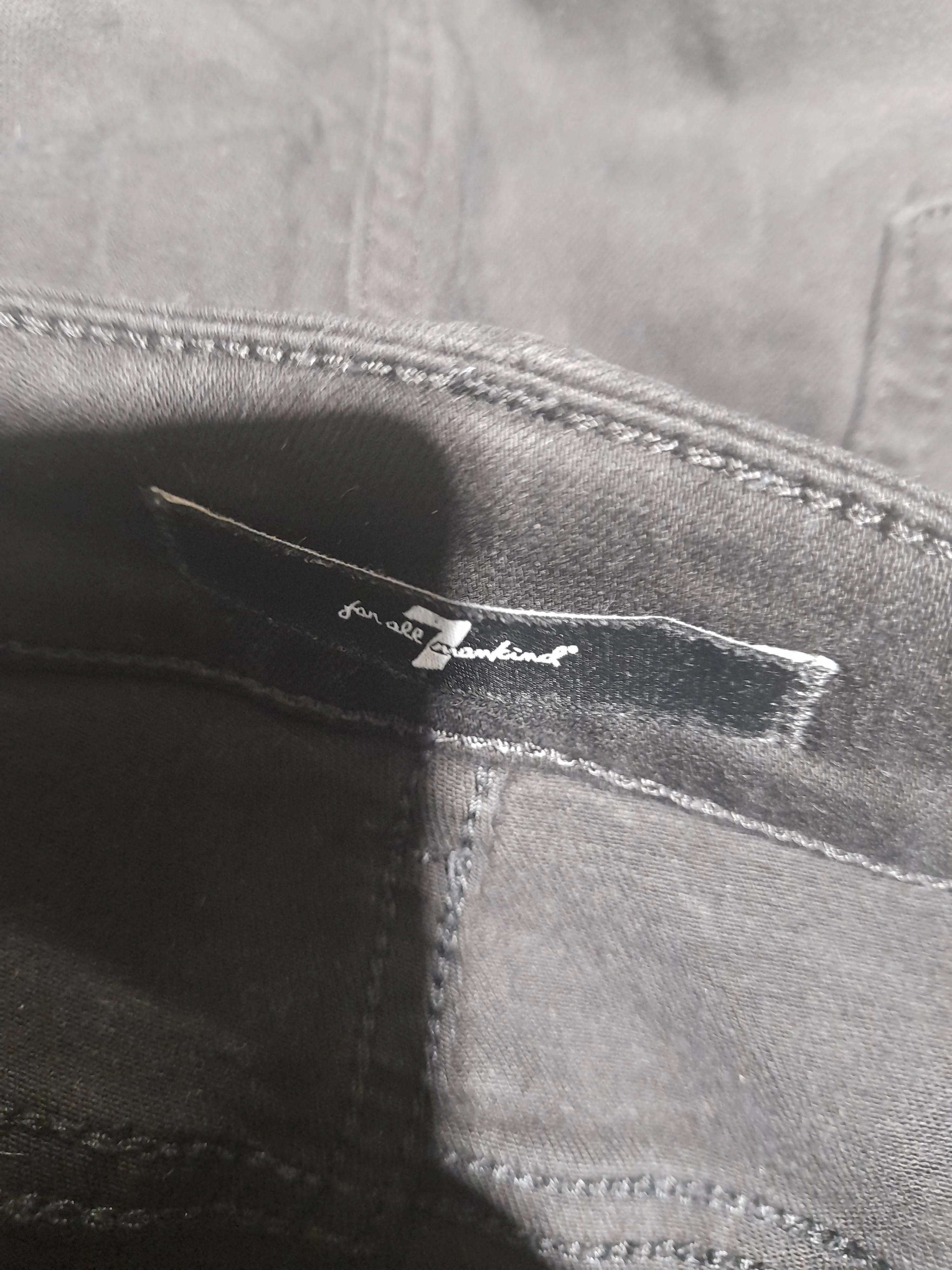 7 For All Mankind Women's Jeans W 28 in Black Cotton - Image 5