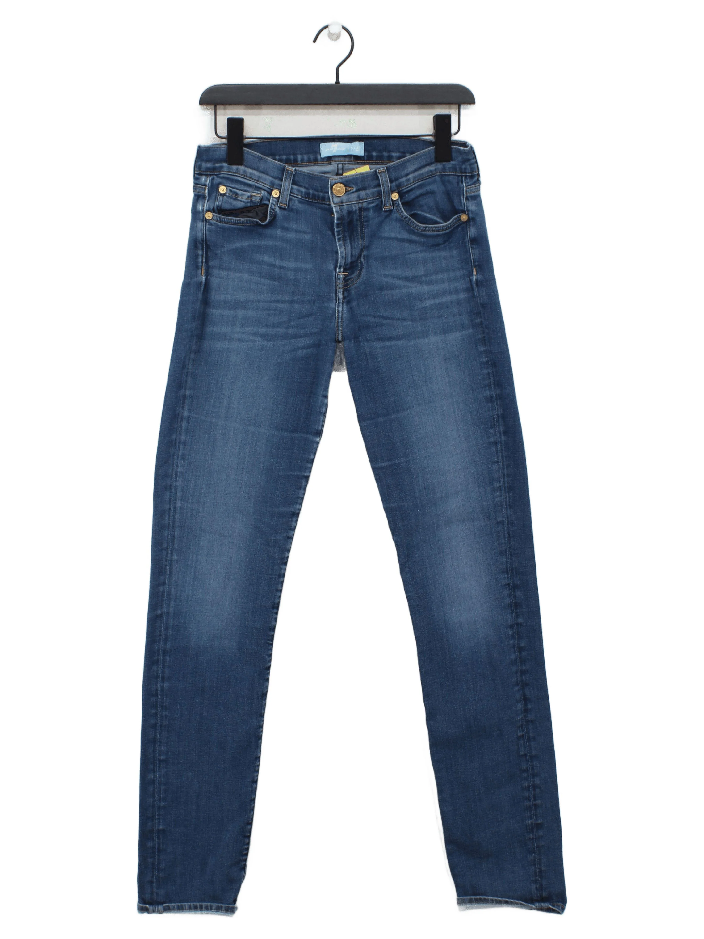 7 For All Mankind Women's Jeans W 30 in Blue 100% Cotton Skinny