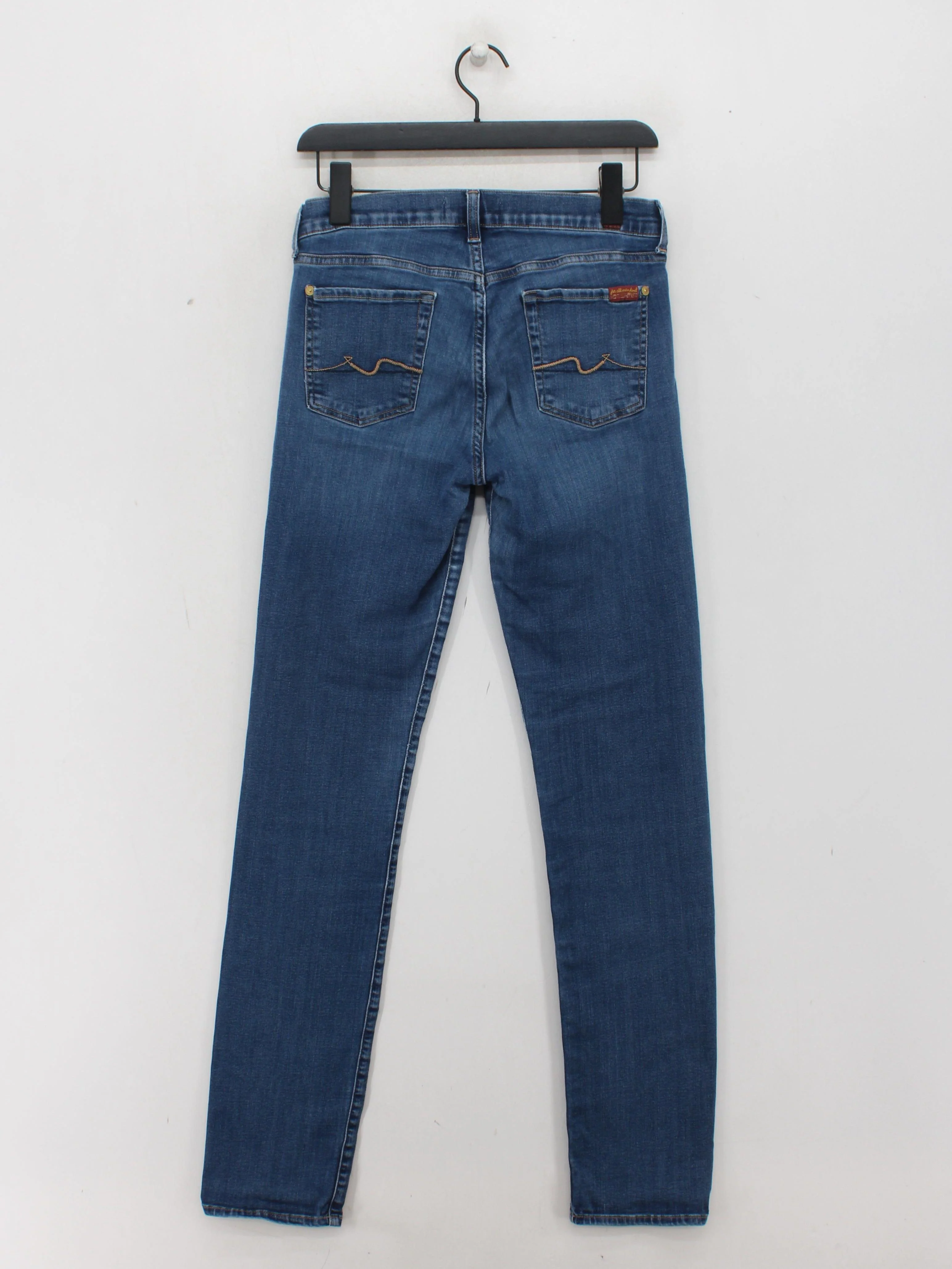 7 For All Mankind Women's Jeans W 30 in Blue 100% Cotton Skinny - Image 2