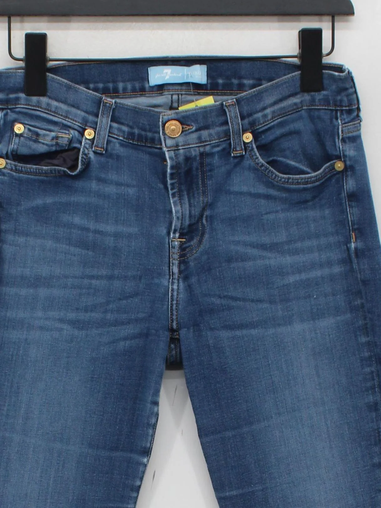 7 For All Mankind Women's Jeans W 30 in Blue 100% Cotton Skinny - Image 3