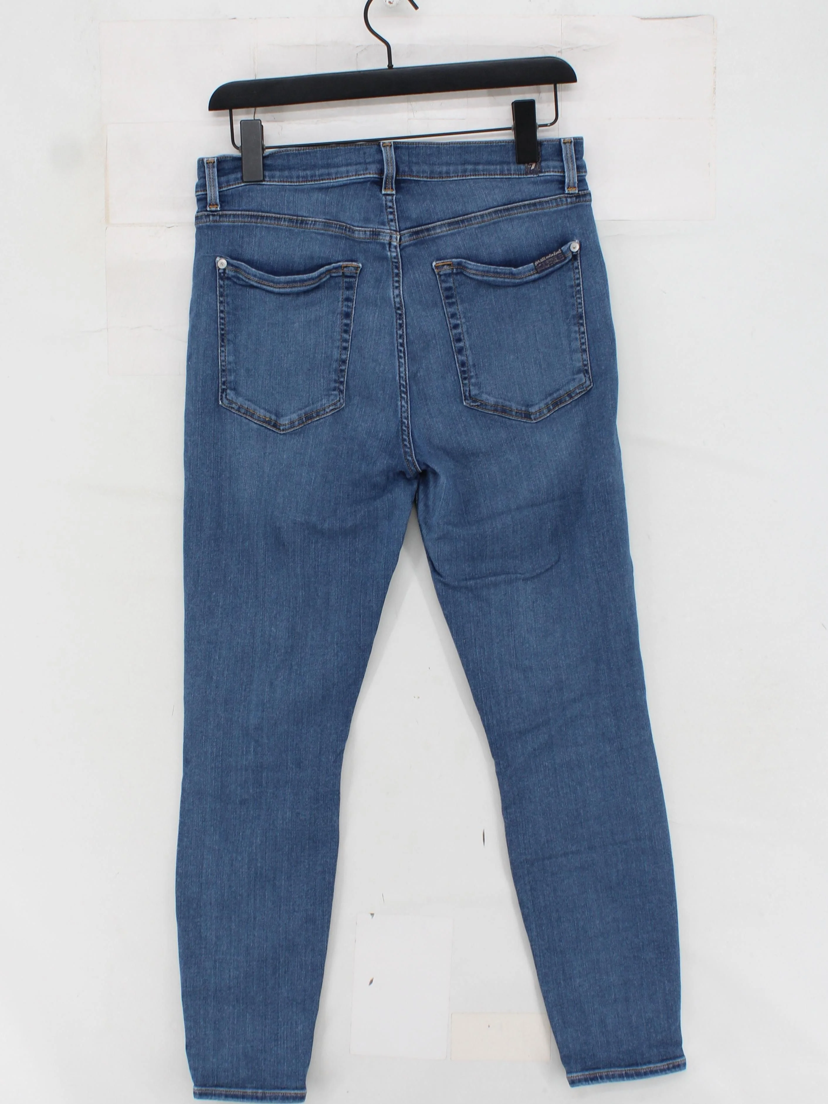 7 For All Mankind Women's Jeans W 30 in Blue Cotton - Image 2
