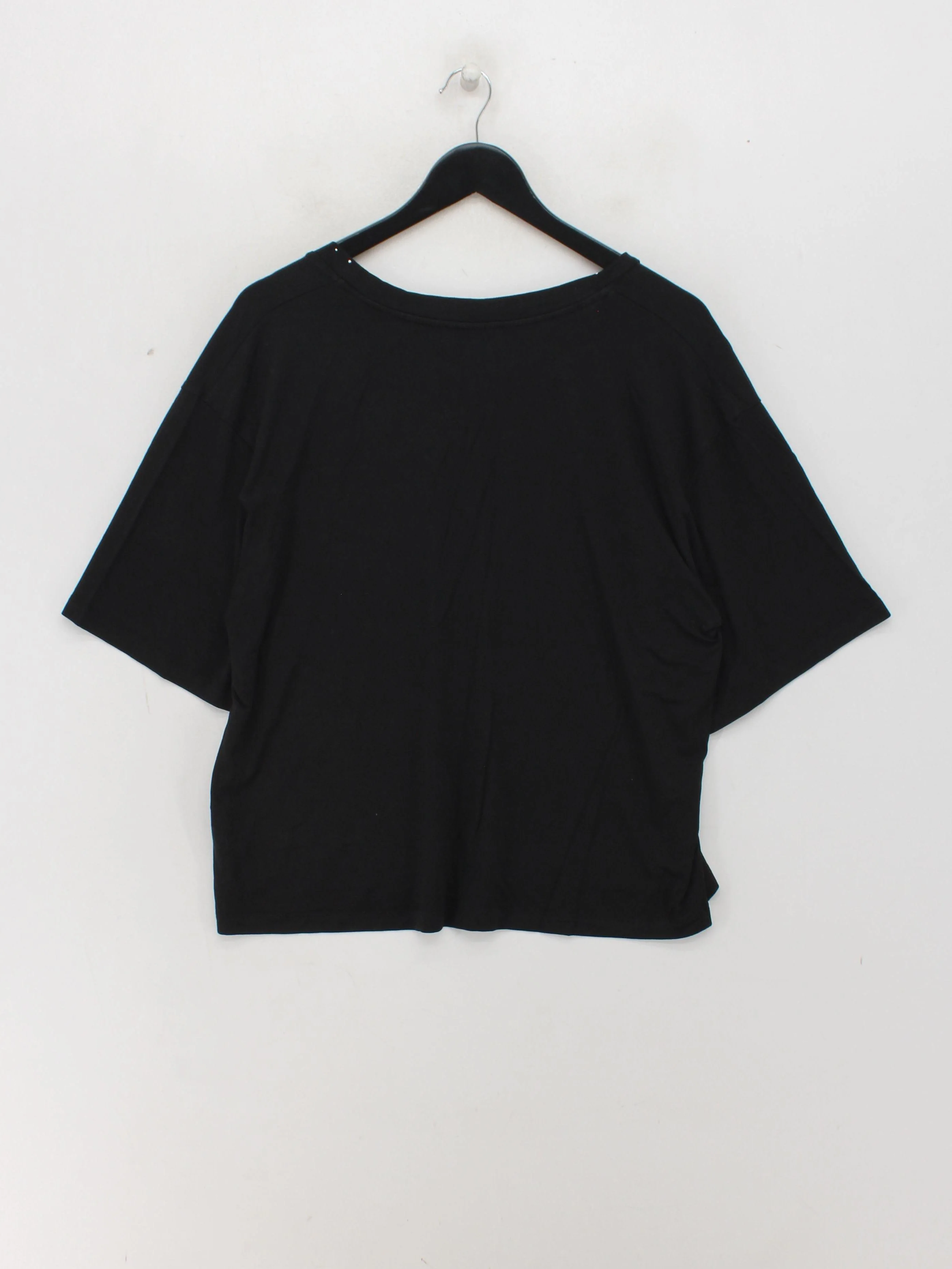 7 For All Mankind Women's T-Shirt L Black Lyocell Modal with Spandex Basic - Image 2