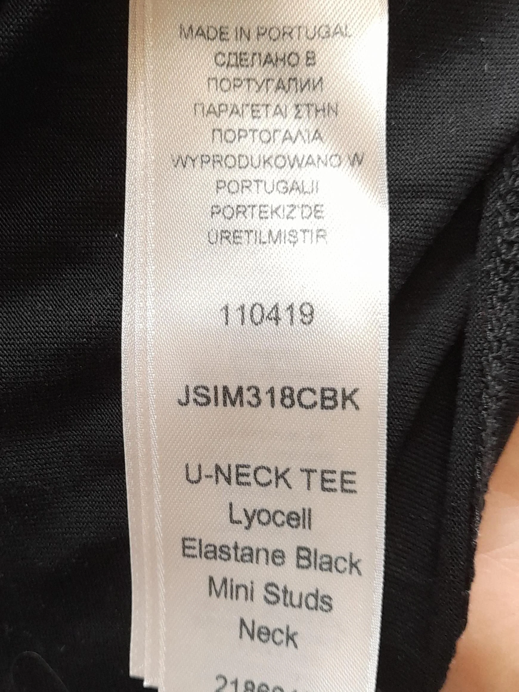 7 For All Mankind Women's T-Shirt L Black Lyocell Modal with Spandex Basic - Image 8