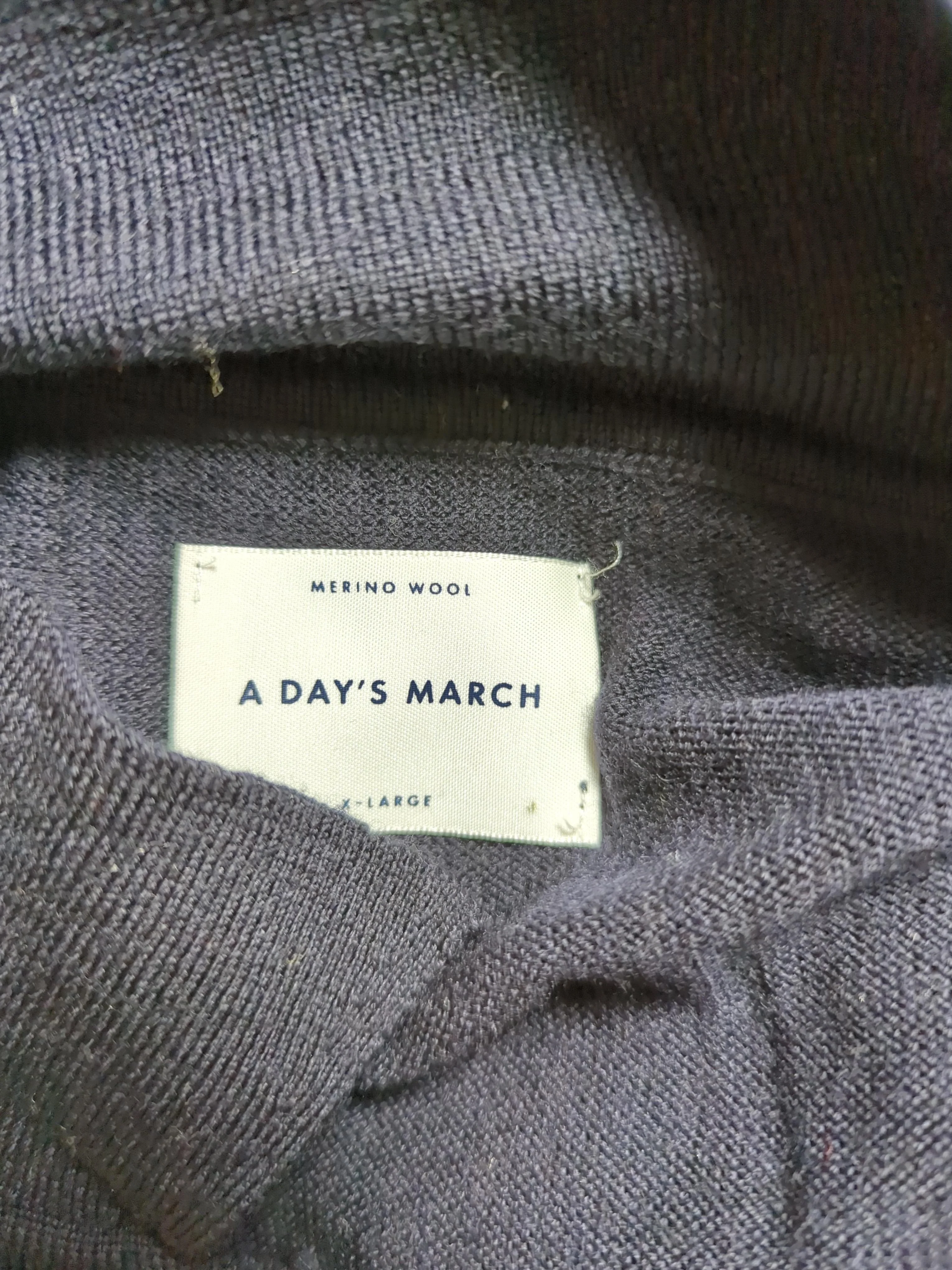 A Day's March Men's Polo XL Black 100% Wool Basic - Image 6