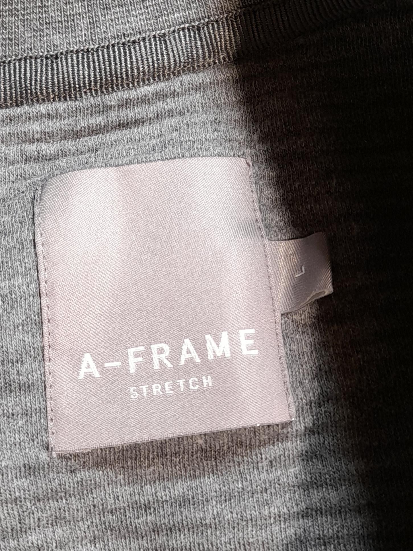 A-Frame Men's Hoodie L Grey 100% Cotton Pullover - Image 5
