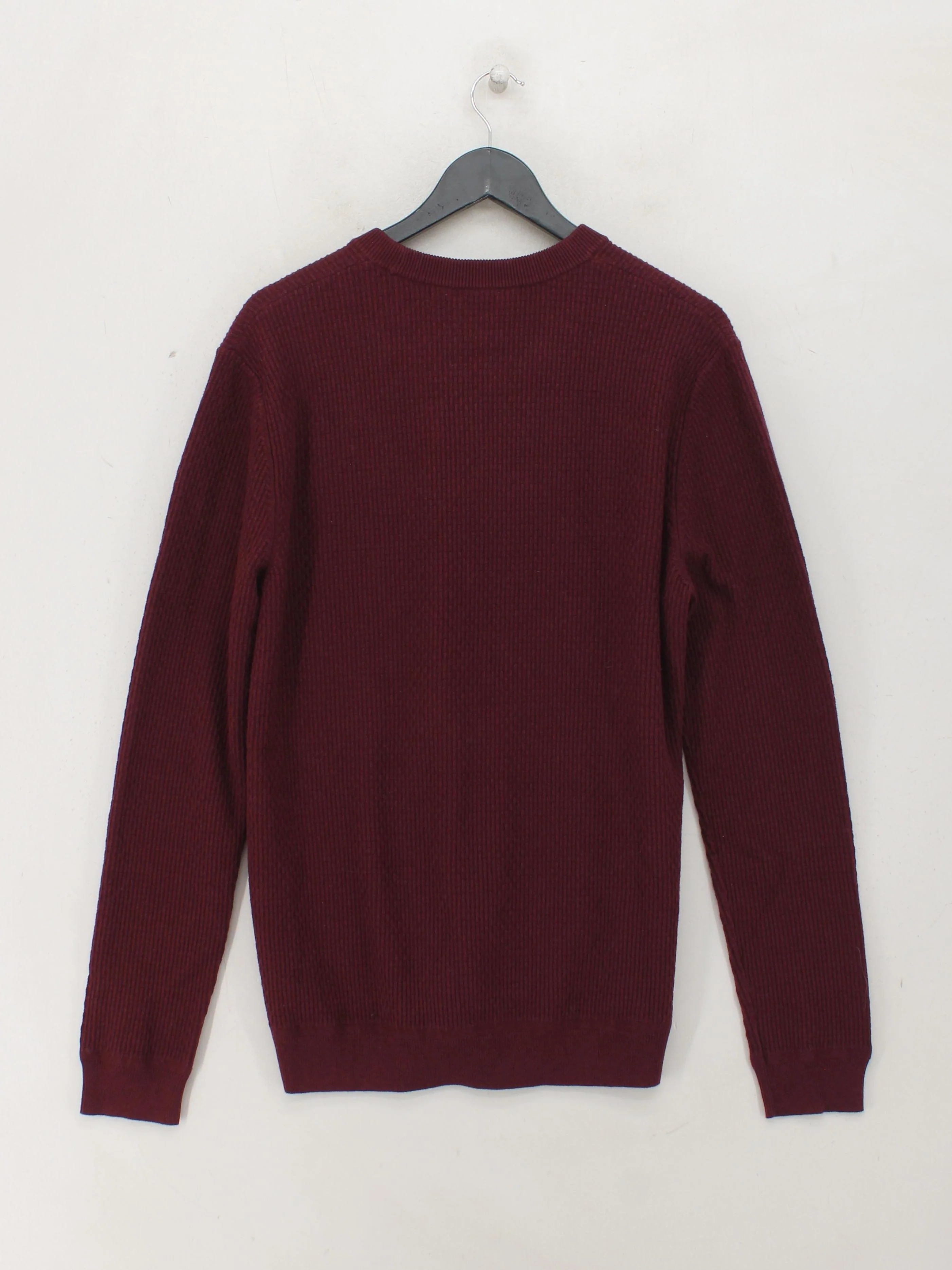 A-Frame Men's Jumper L Red 100% Cotton Crew Neck Pullover - Image 2