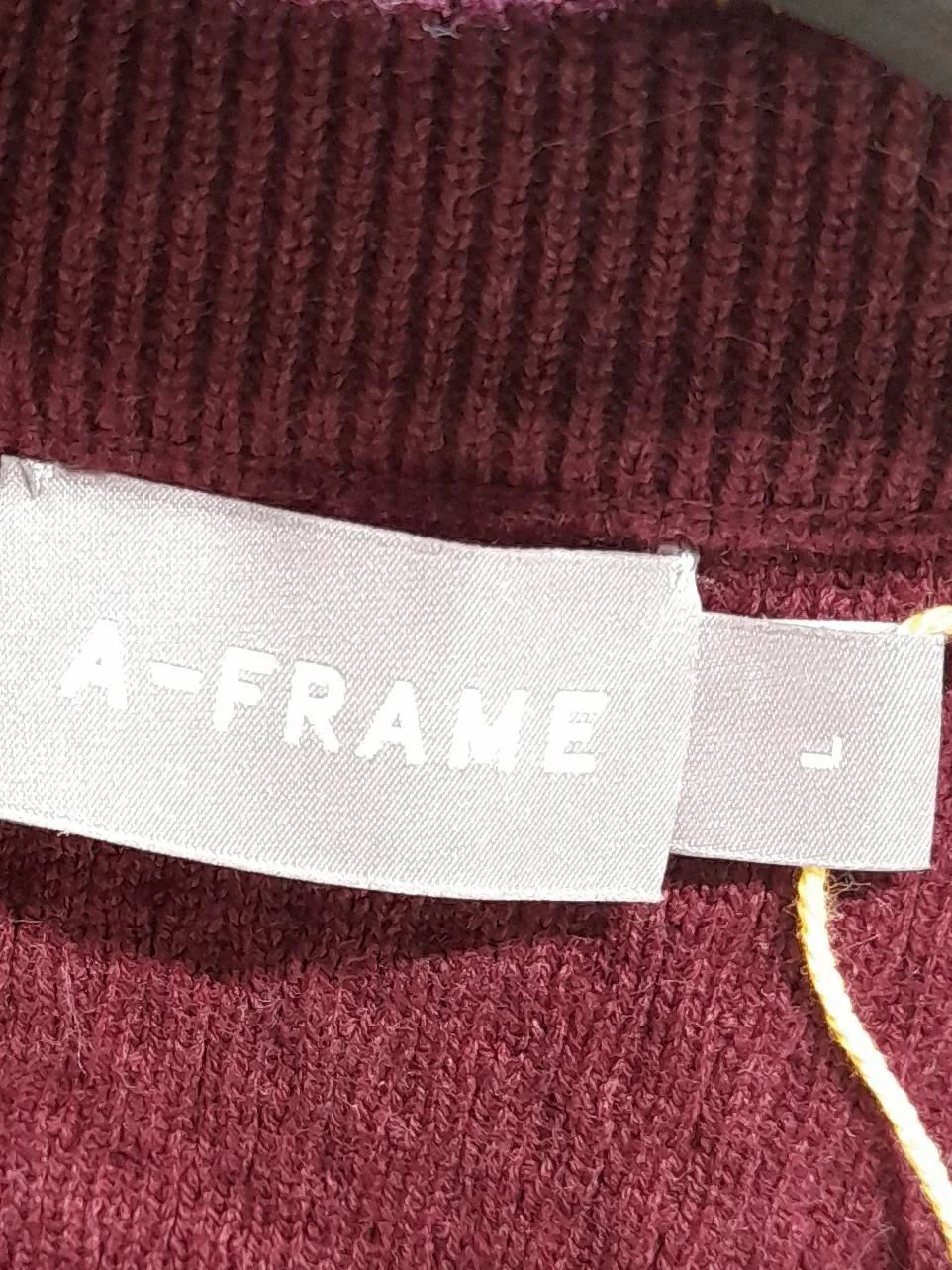 A-Frame Men's Jumper L Red 100% Cotton Crew Neck Pullover - Image 5