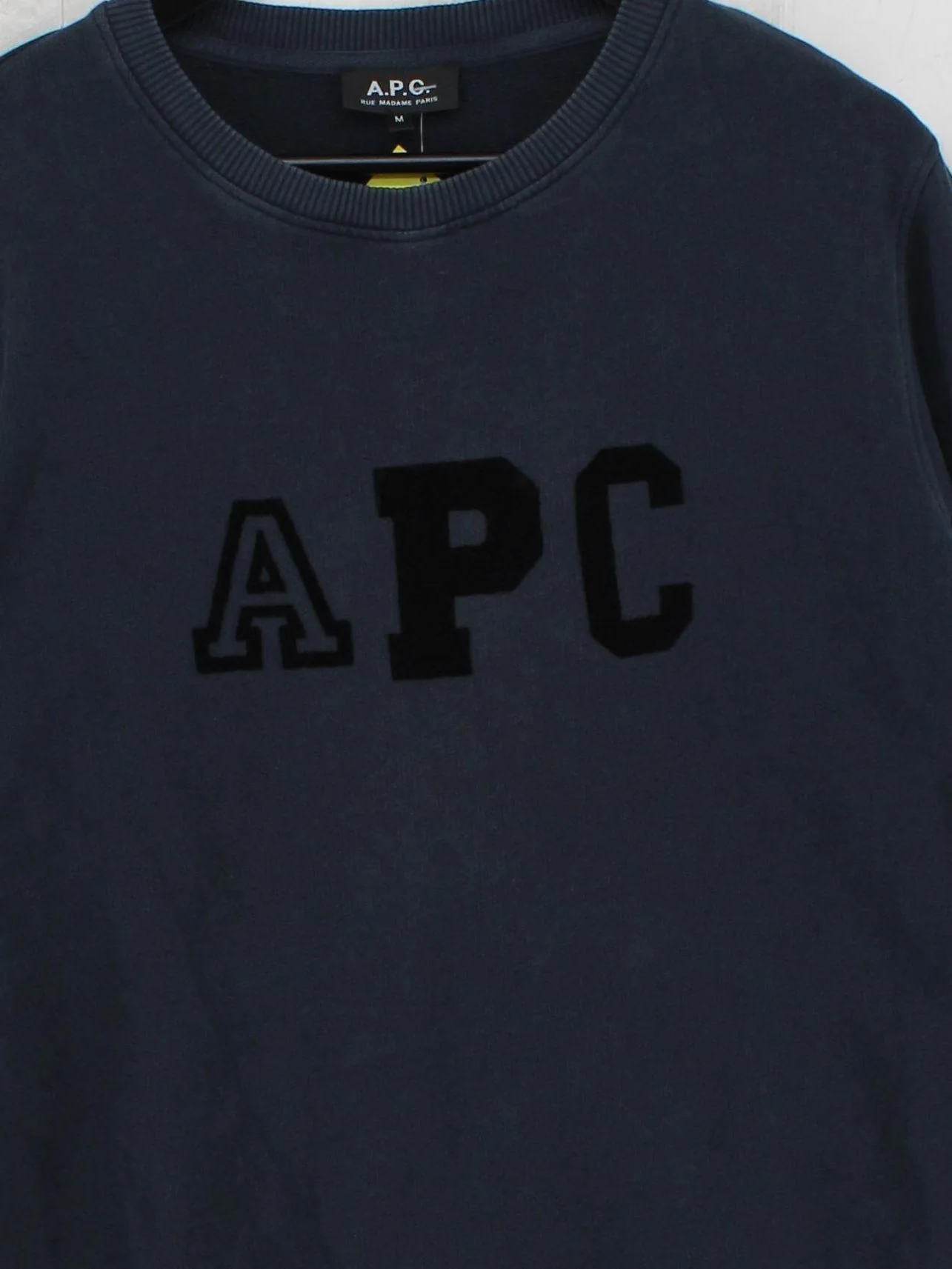 A.P.C. Men's Hoodie M Blue Graphic Cotton with Polyester Pullover - Image 3