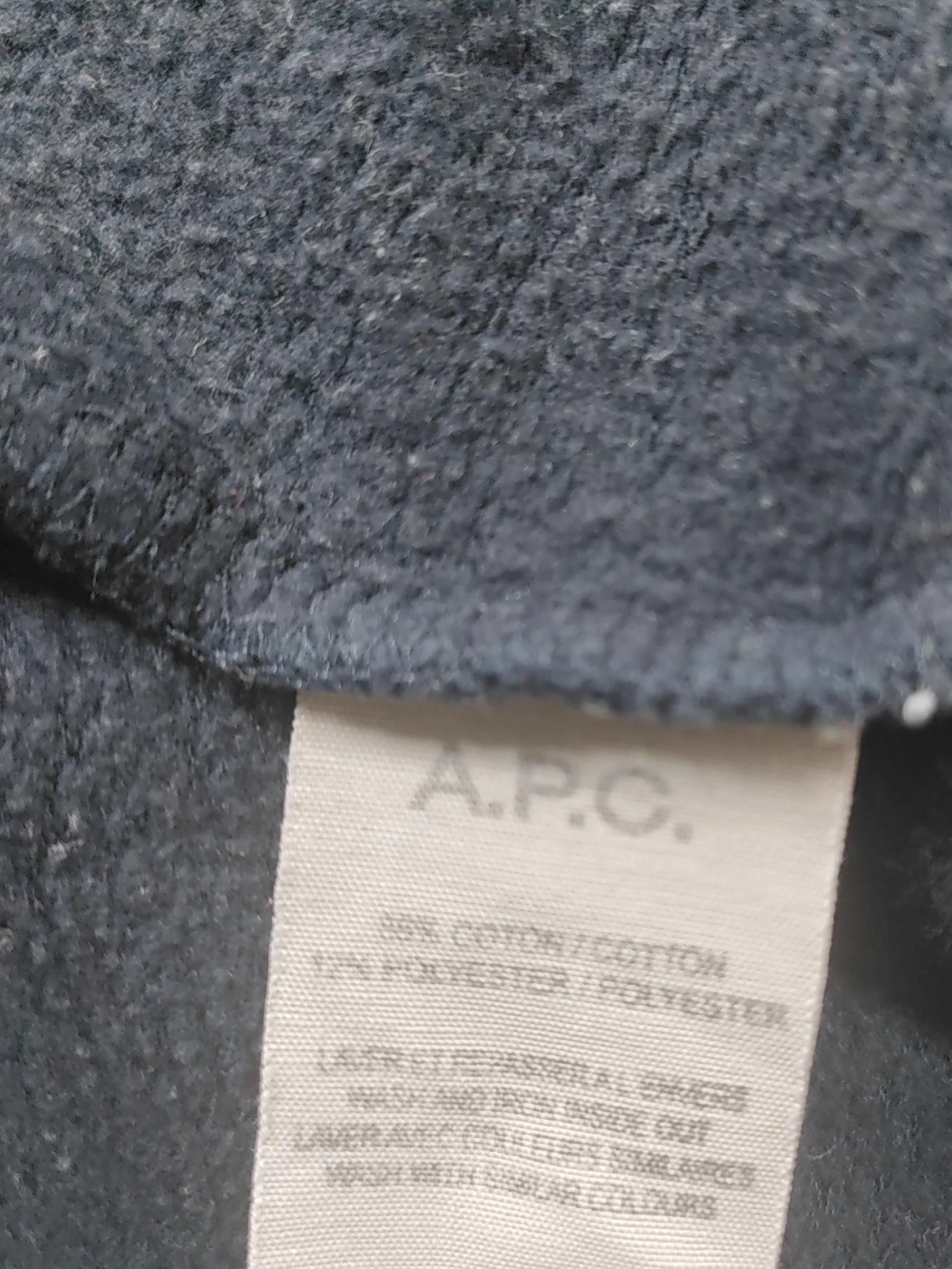 A.P.C. Men's Hoodie M Blue Graphic Cotton with Polyester Pullover - Image 8