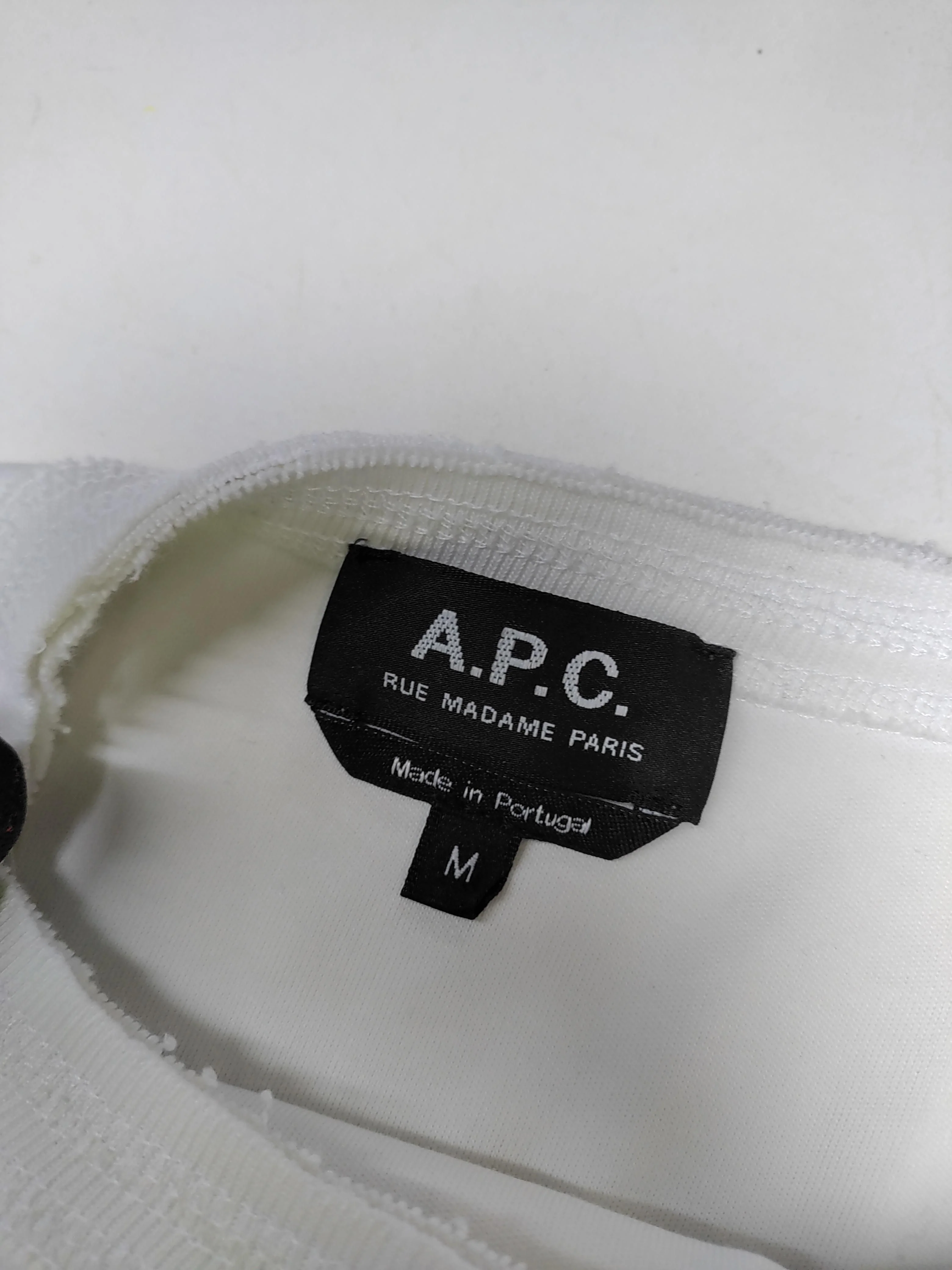 A.P.C. Men's Hoodie M White Cotton with Elastane Pullover - Image 5