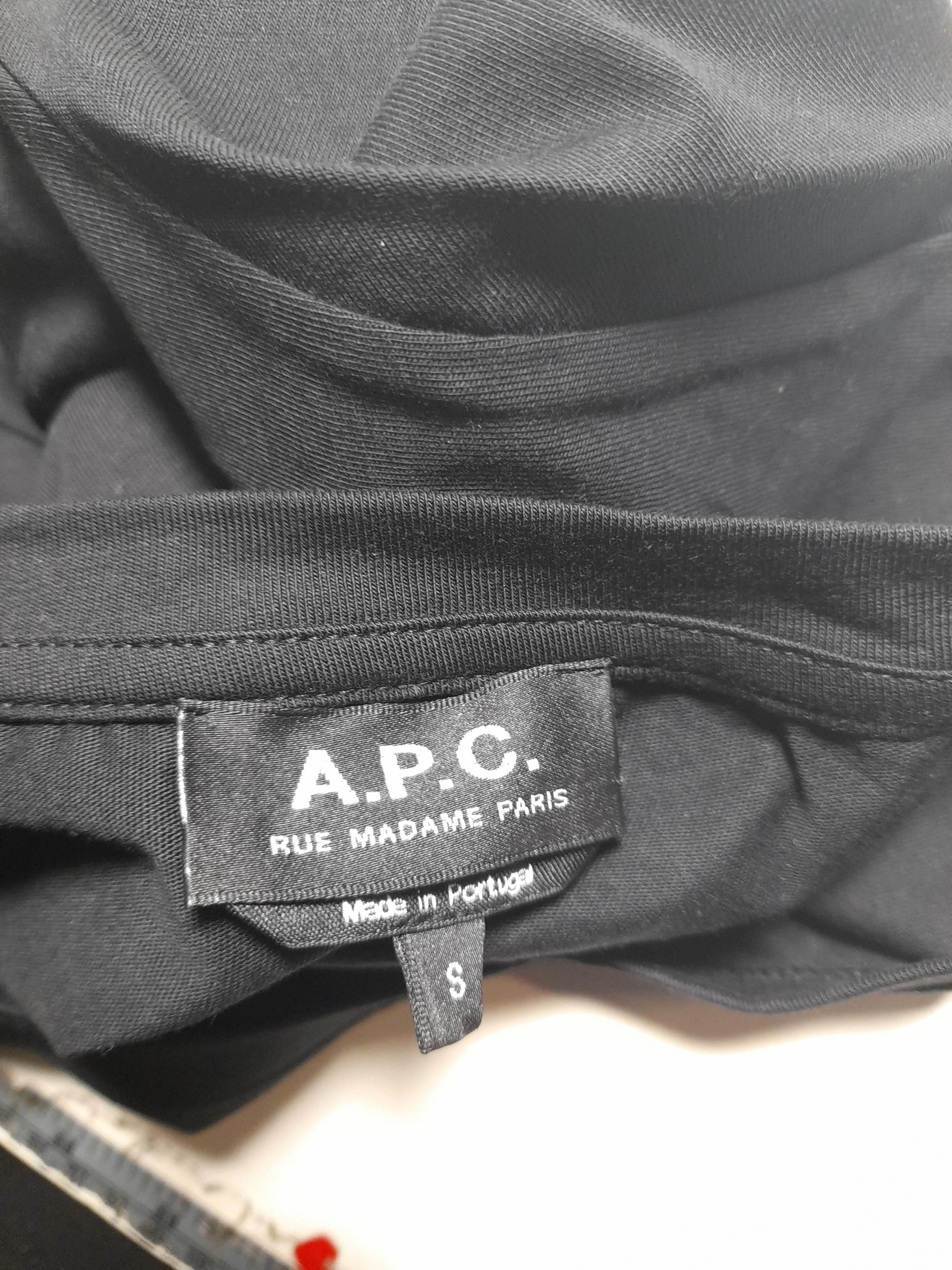 A.P.C. Men's T-Shirt S Black 100% Cotton Basic - Image 5