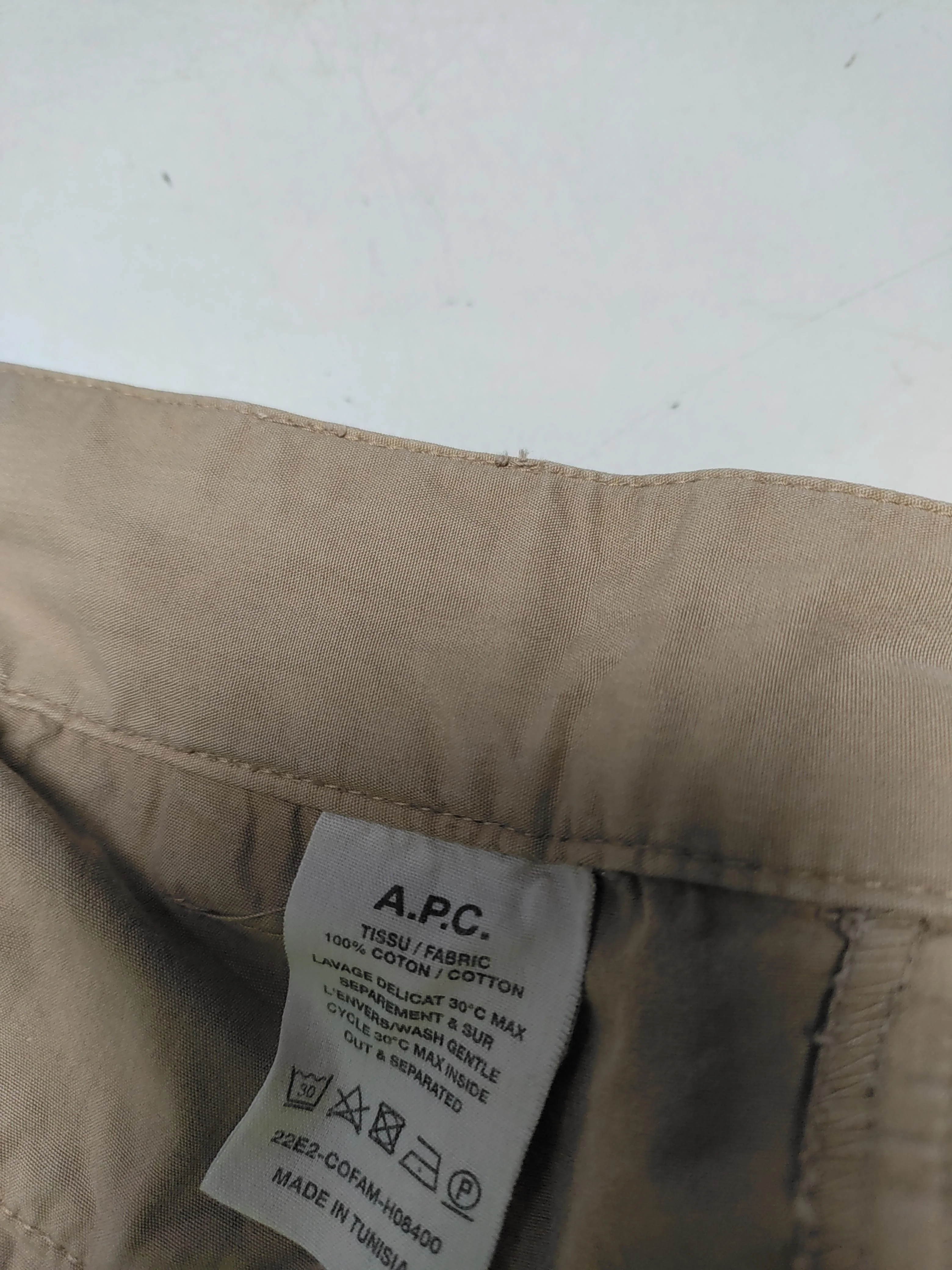 A.P.C. Men's Trousers M Tan 100% Cotton Tapered Chino - Image 7