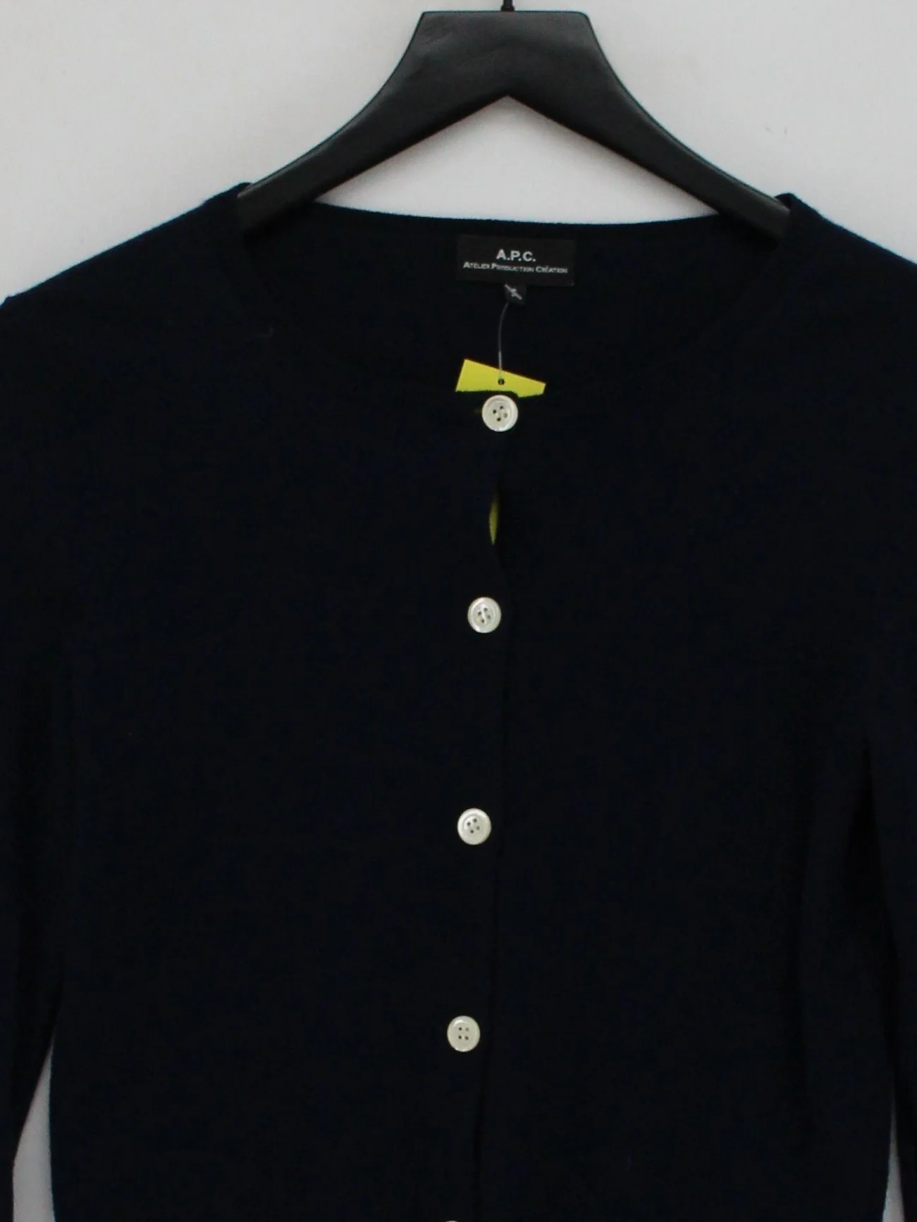 A.P.C. Women's Cardigan S Blue 100% Wool Round Neck Cardigan - Image 3