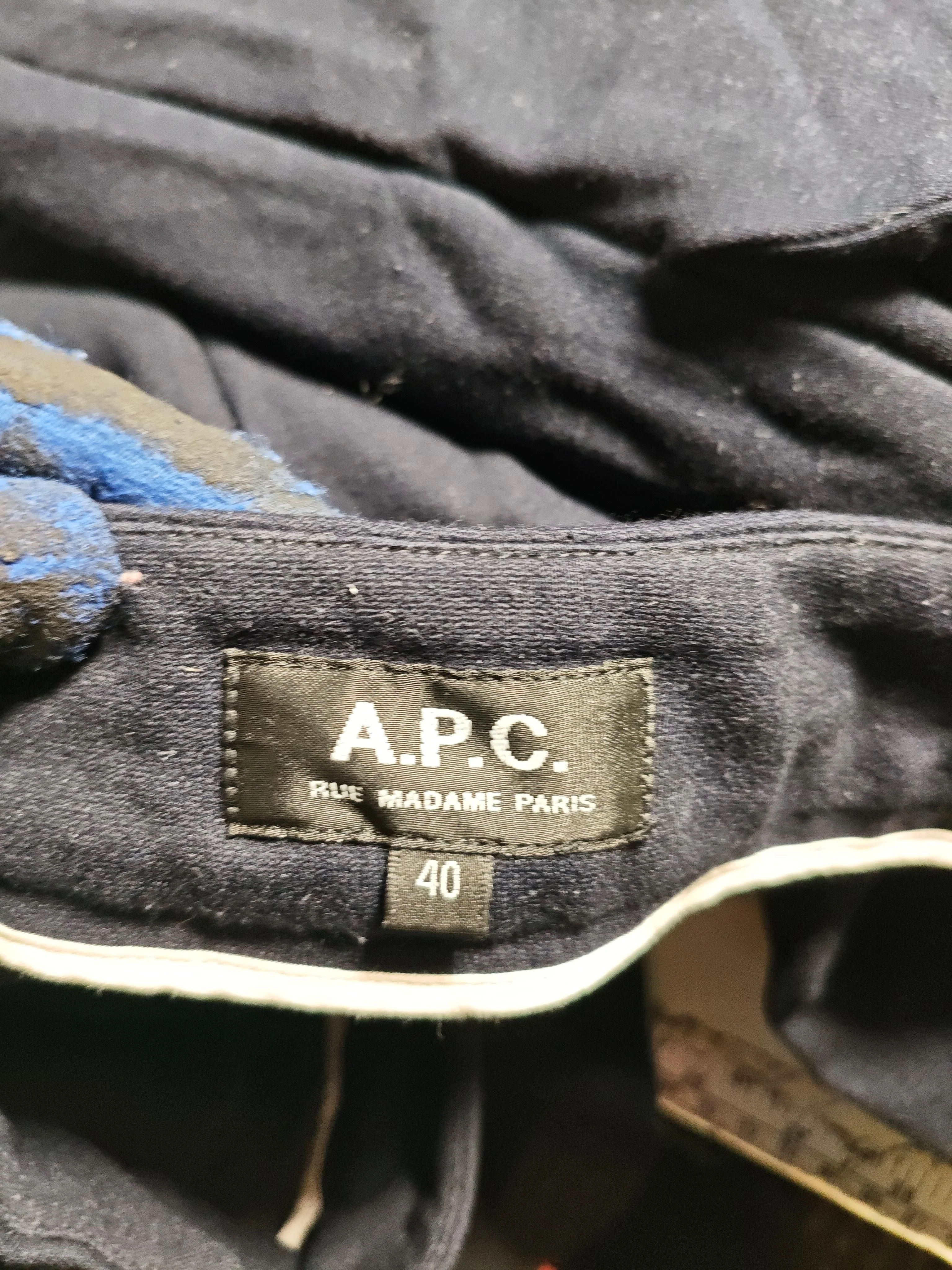 A.P.C. Women's Trousers UK 12 Blue Viscose with Polyamide, Elastane Chino - Image 6
