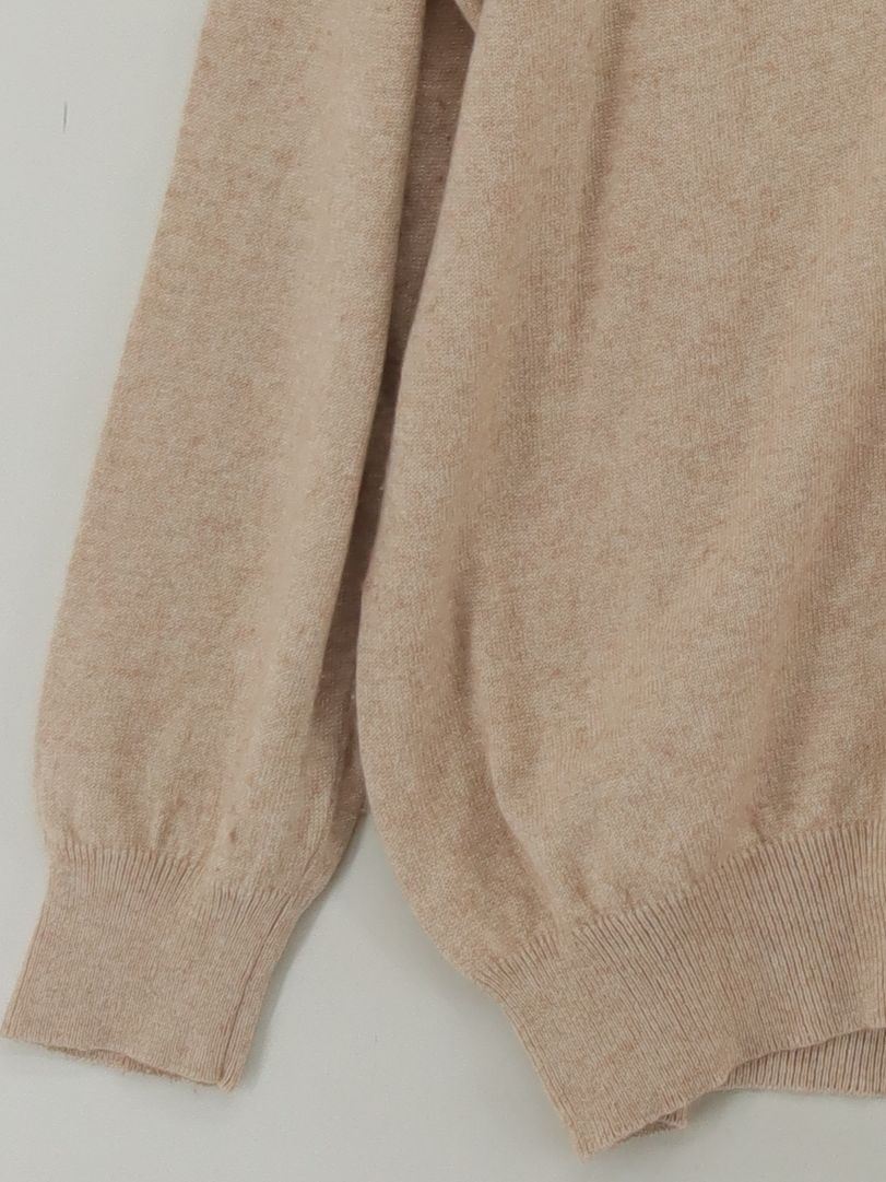 A.W. Dunmore Men's Jumper XXXL Cream Silk with Cashmere V-Neck Pullover - Image 4