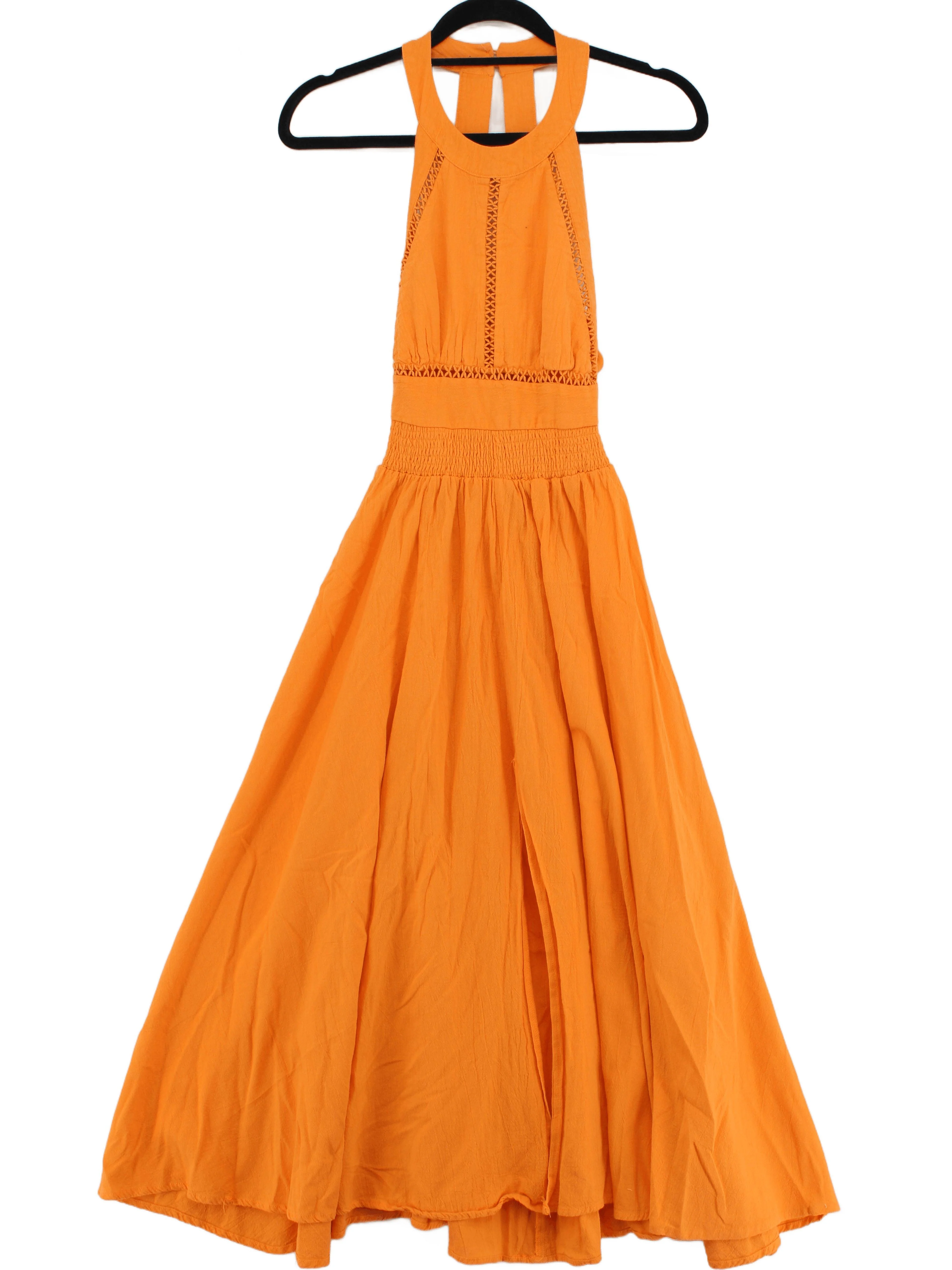 ABEL THE LABEL Maxi Dress M in Orange