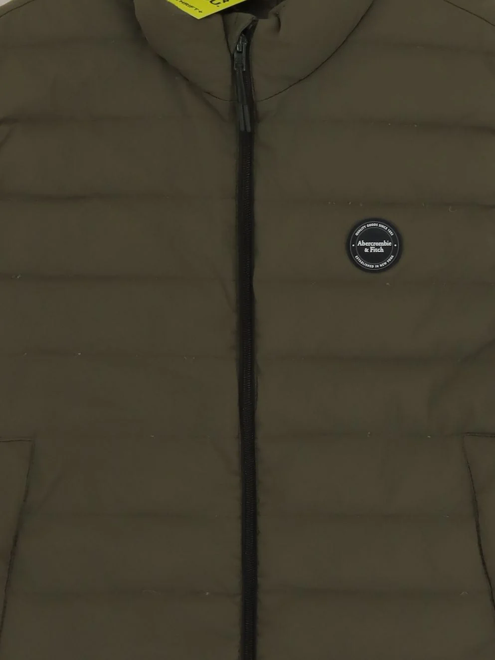 Abercrombie & Fitch Men's Coat M Green 100% Polyester Overcoat - Image 3