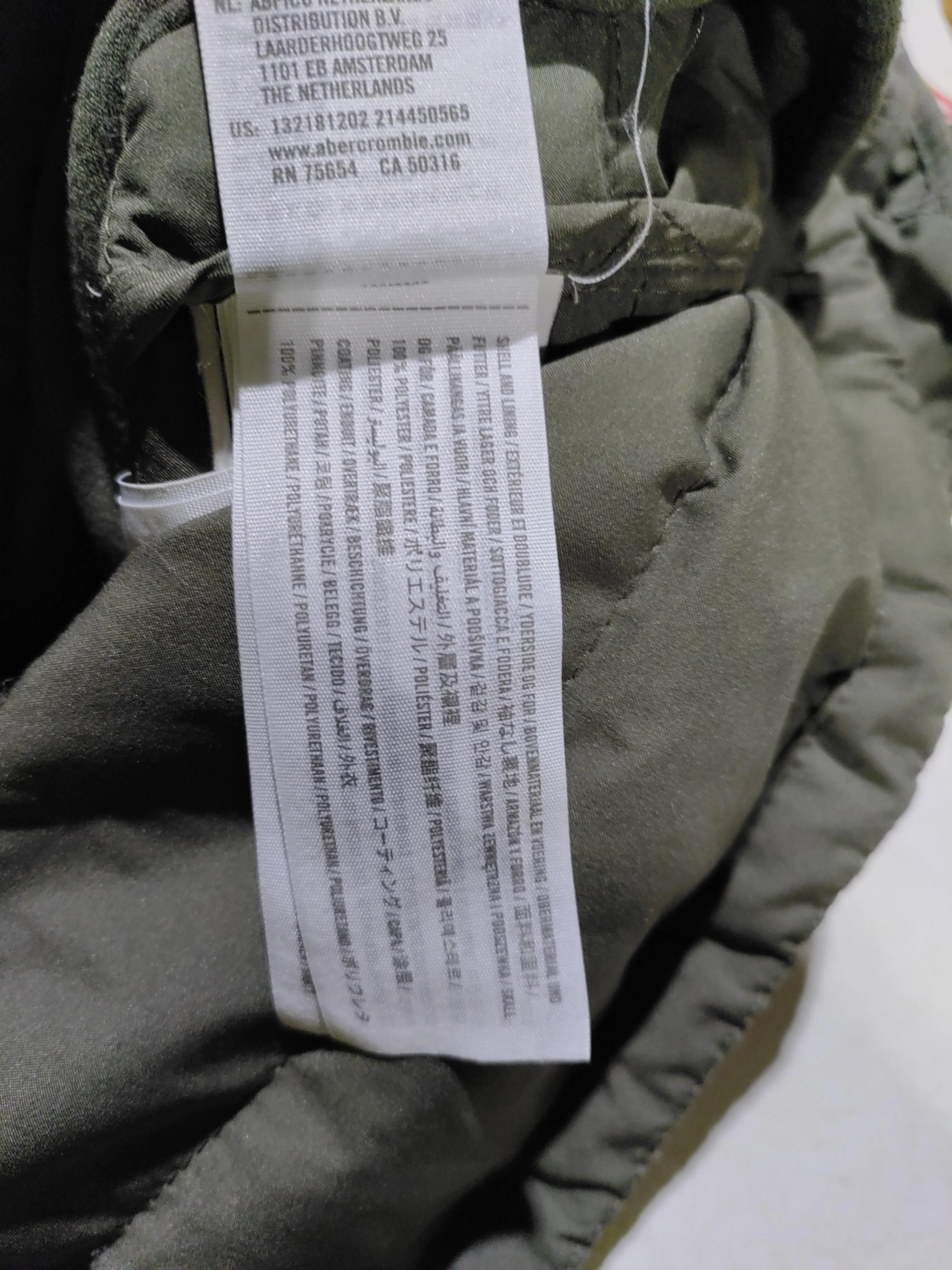 Abercrombie & Fitch Men's Coat M Green 100% Polyester Overcoat - Image 6