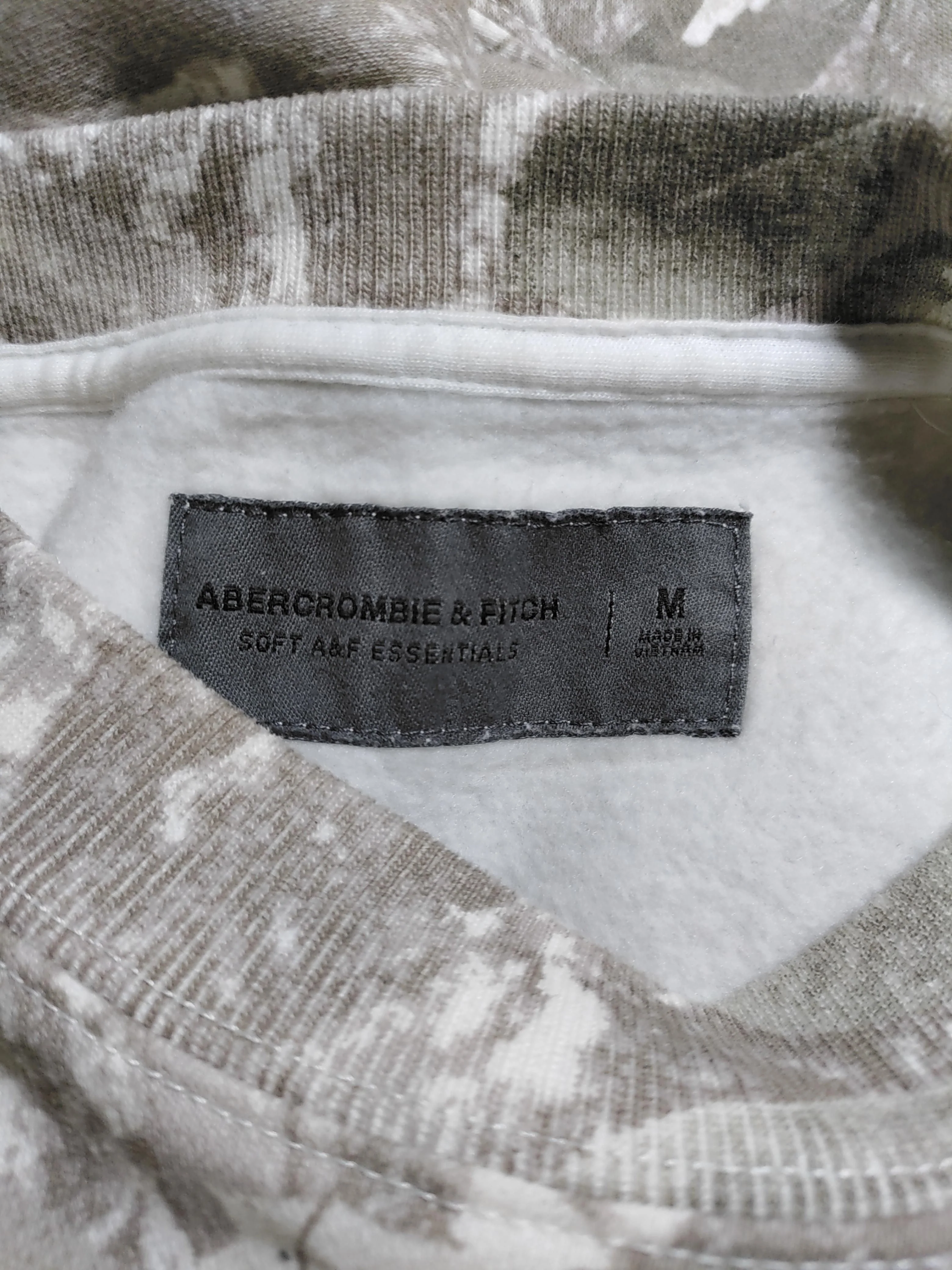 Abercrombie & Fitch Men's Hoodie M Multi Camo Cotton with Polyester Pullover - Image 5