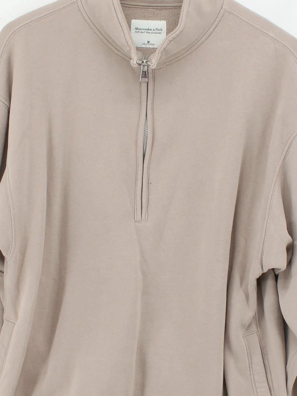 Abercrombie & Fitch Men's Hoodie M Tan Cotton with Polyester Pullover - Image 3