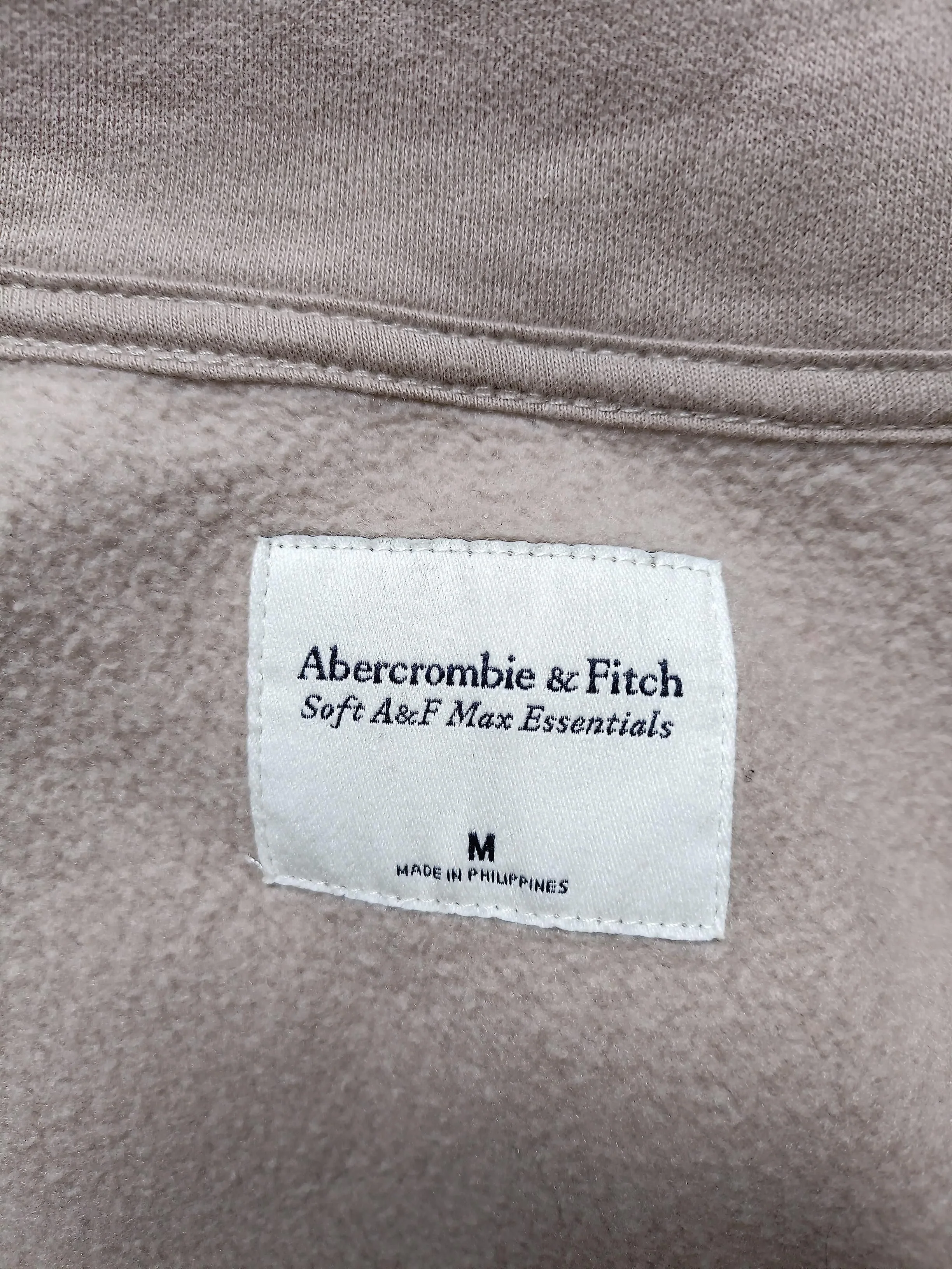 Abercrombie & Fitch Men's Hoodie M Tan Cotton with Polyester Pullover - Image 5