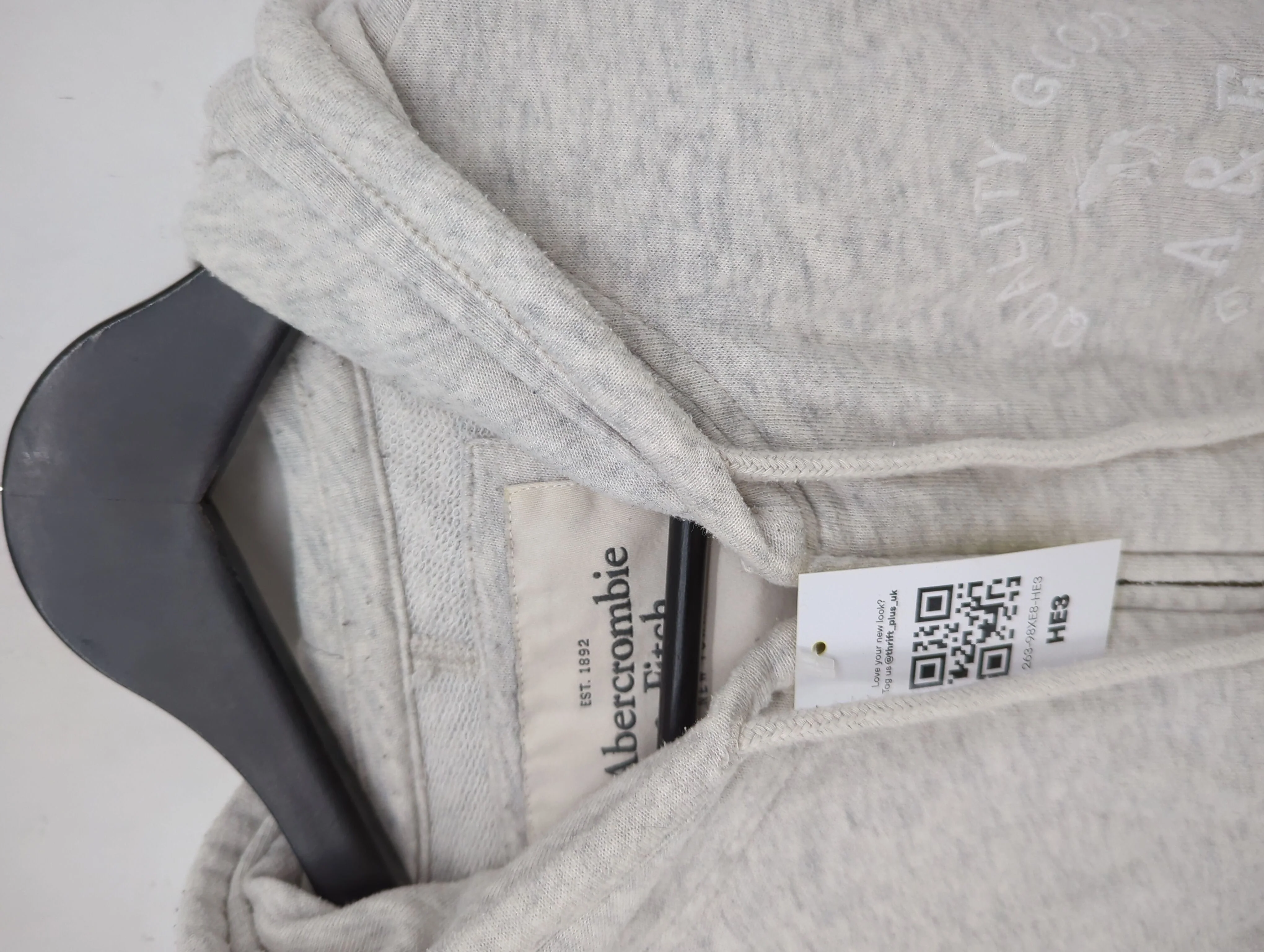 Abercrombie & Fitch Men's Hoodie XS Grey 100% Cotton Pullover - Image 6