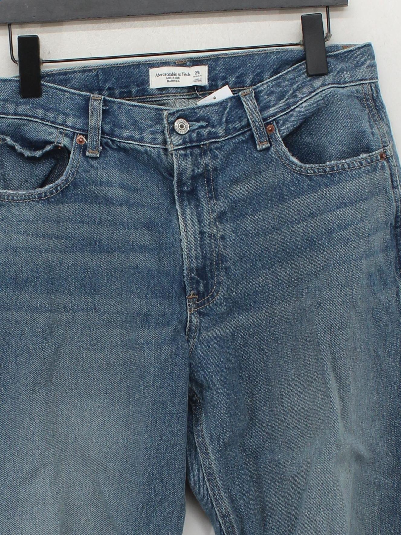 Abercrombie & Fitch Men's Jeans S Blue 100% Cotton Straight - Image 3