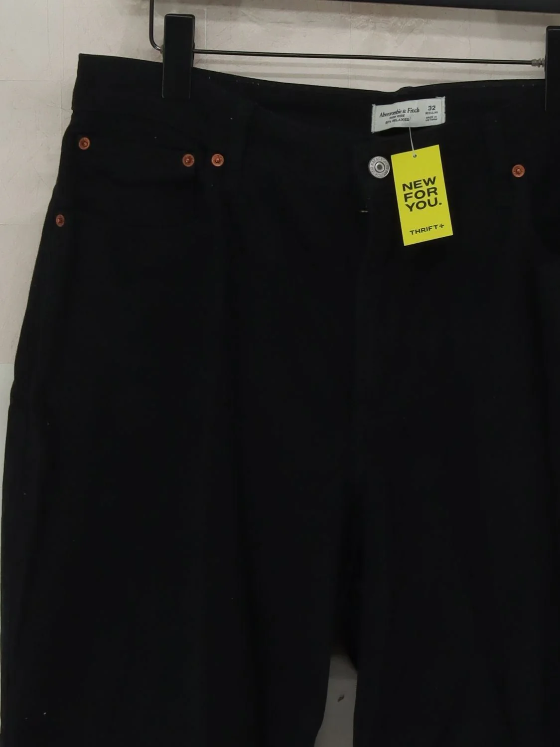 Abercrombie & Fitch Men's Jeans W 32 in Black Cotton with Elastane Straight - Image 3
