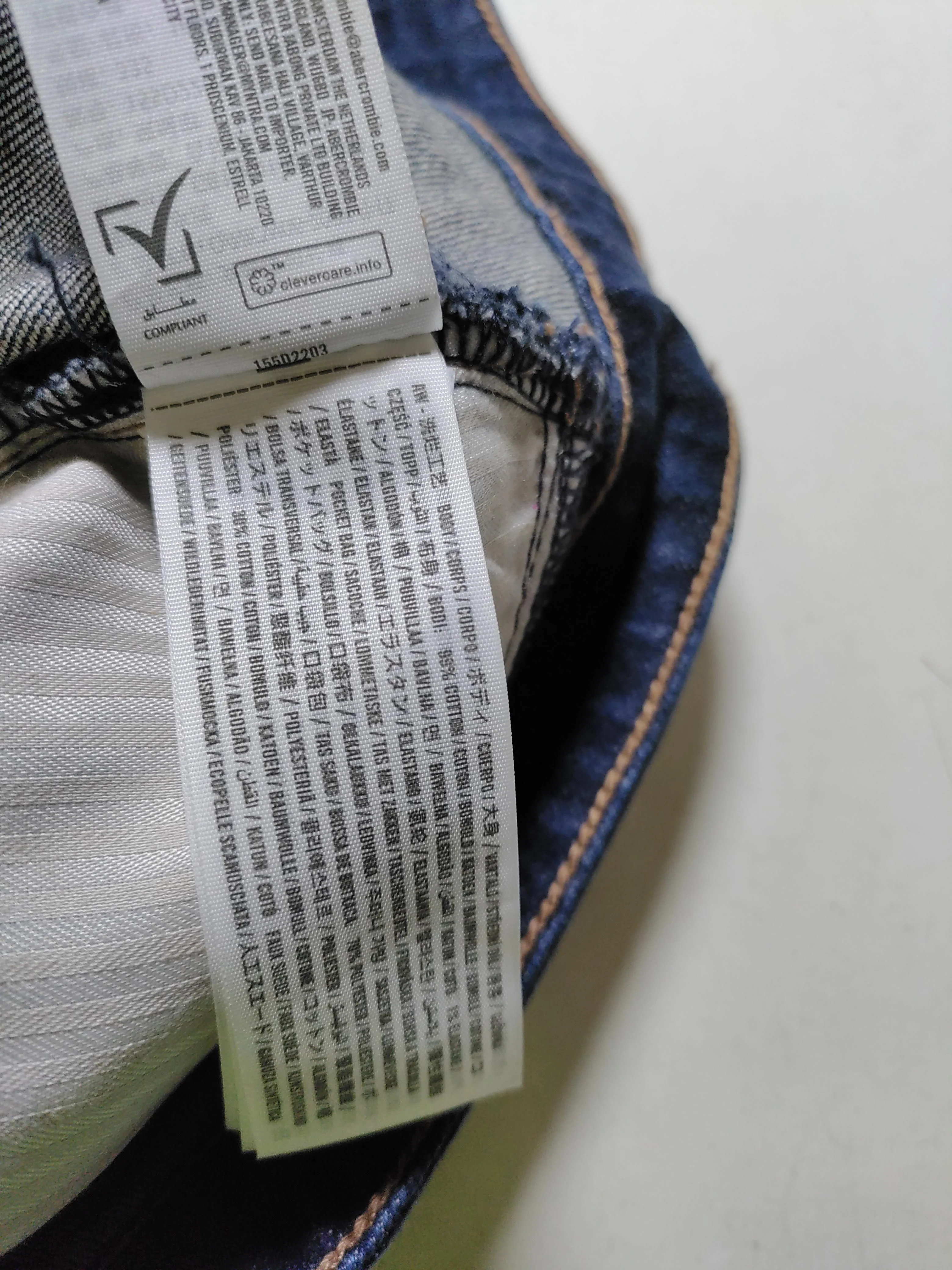 Abercrombie & Fitch Men's Jeans W 33 in Blue Cotton with Elastane Straight - Image 6