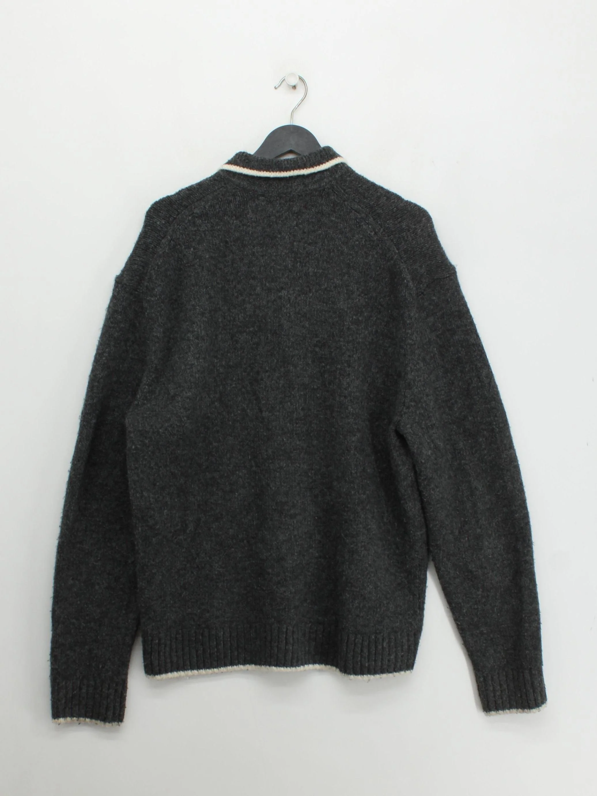 Abercrombie & Fitch Men's Jumper L Grey Acrylic - Image 2