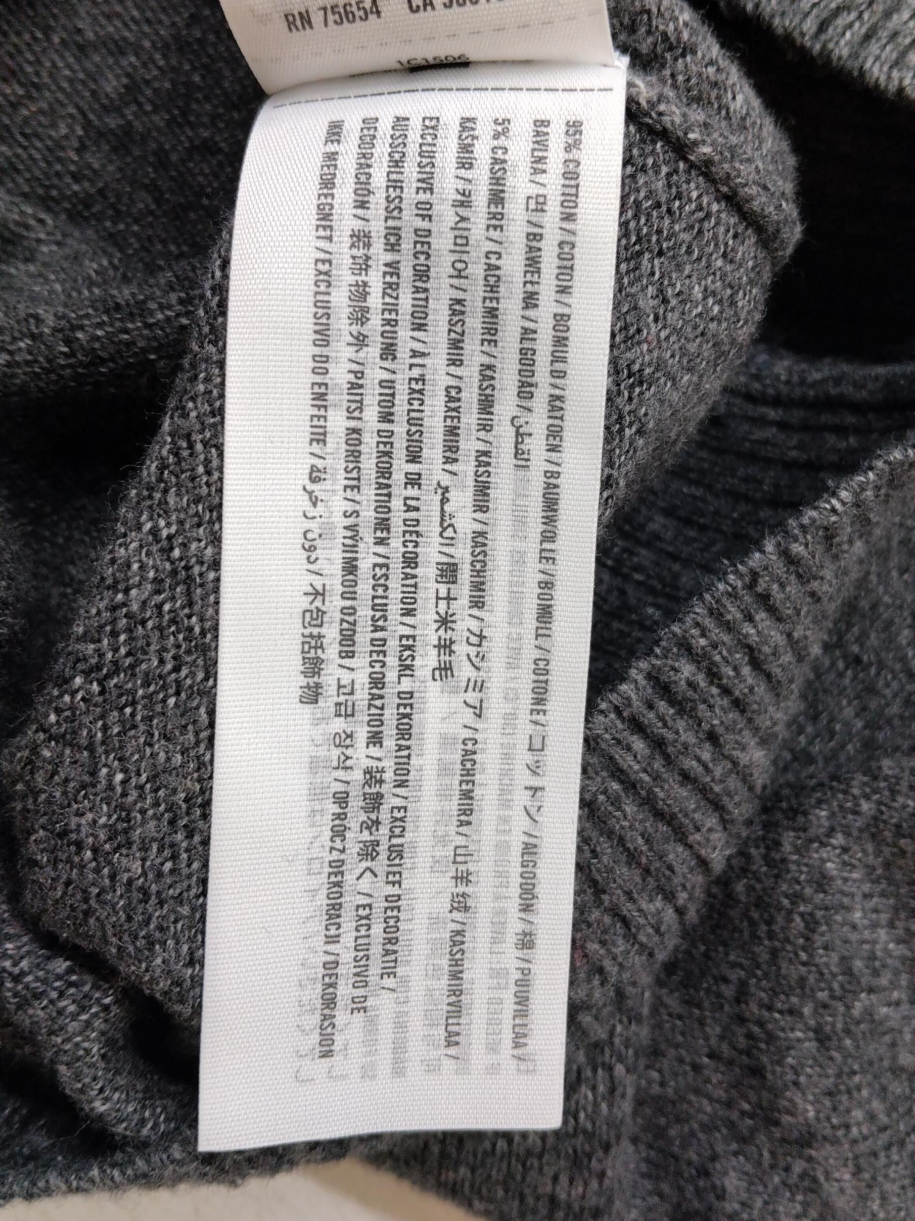 Abercrombie & Fitch Men's Jumper M Grey Cotton with Cashmere V-Neck Pullover - Image 6
