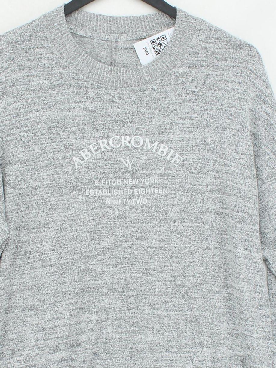 Abercrombie & Fitch Men's Jumper M Grey Viscose - Image 3