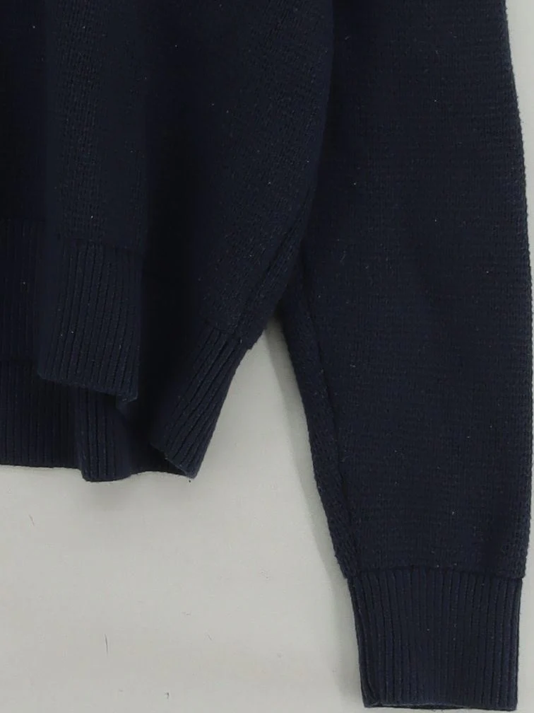 Abercrombie & Fitch Men's Jumper S Blue Cotton with Viscose Collared Pullover - Image 4