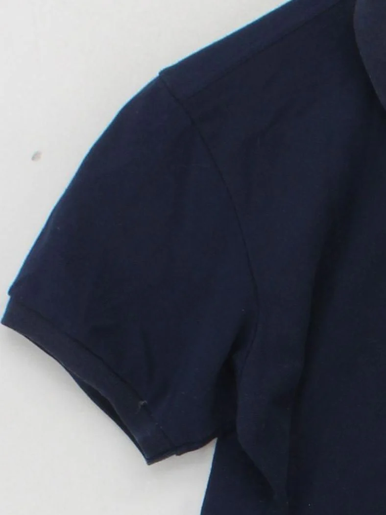 Abercrombie & Fitch Men's Polo L Blue 100% Cotton Basic - Image 4