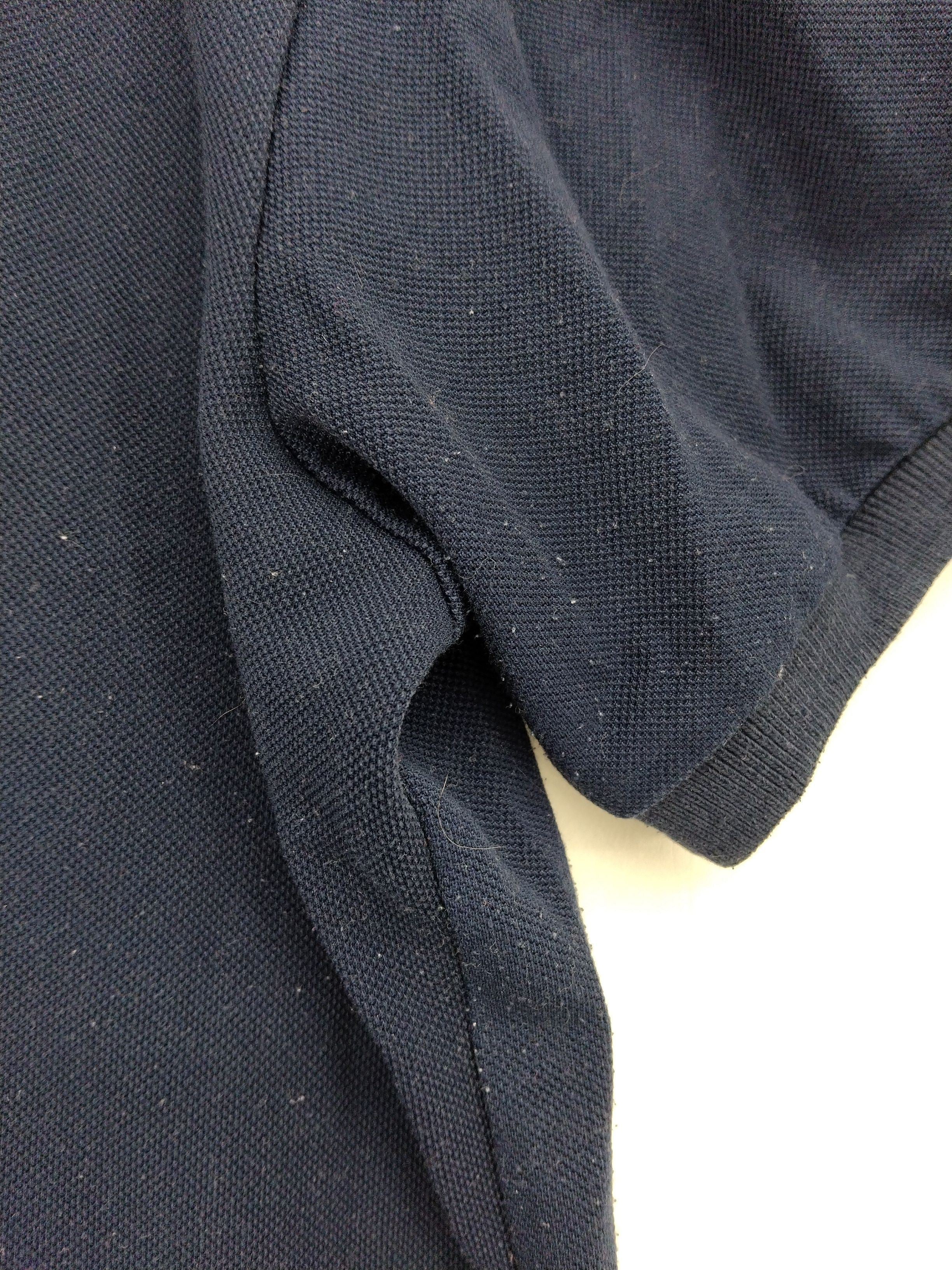 Abercrombie & Fitch Men's Polo L Blue 100% Cotton Basic - Image 6