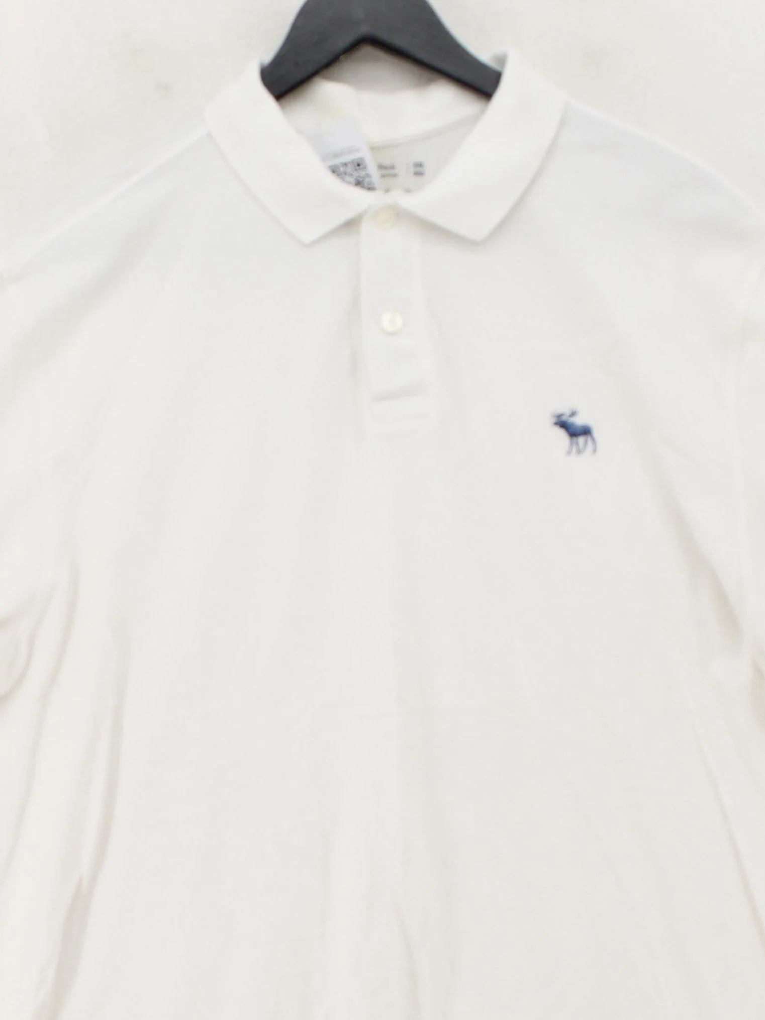 Abercrombie & Fitch Men's Polo XXL White Cotton with Elastane Basic - Image 3