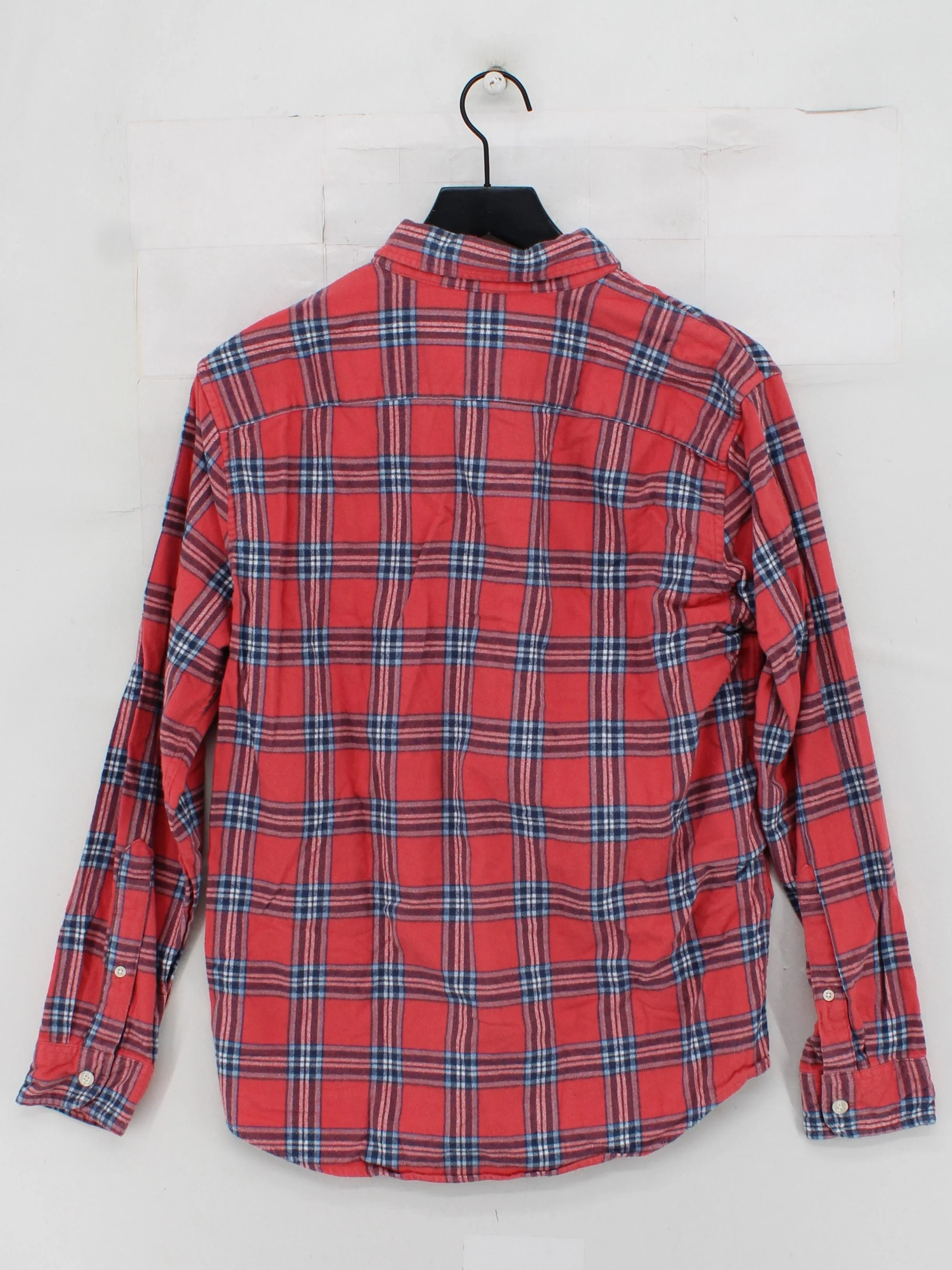 Abercrombie & Fitch Men's Shirt M Red Checkered 100% Cotton Basic - Image 2