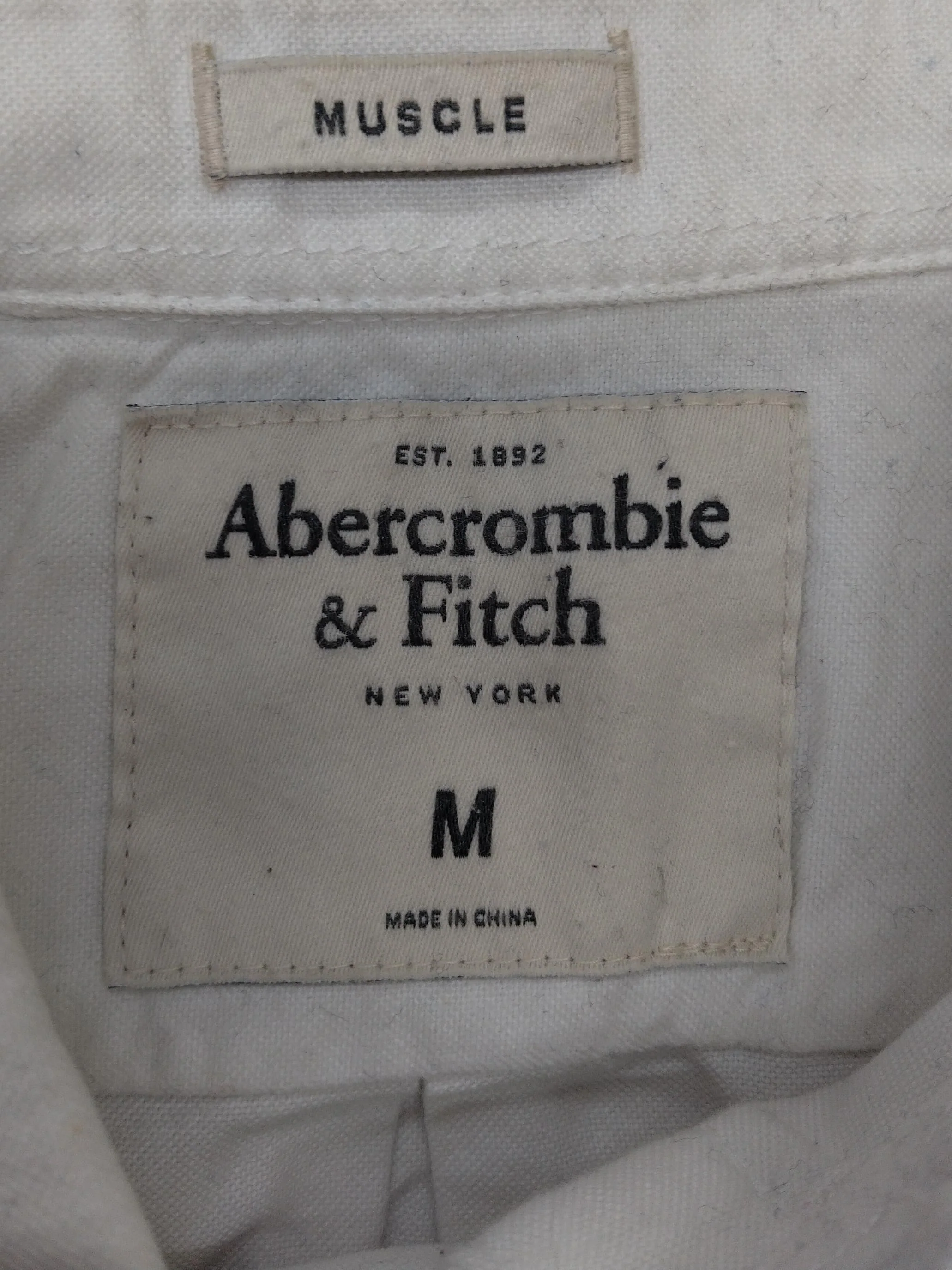 Abercrombie & Fitch Men's Shirt M White 100% Cotton Basic - Image 5